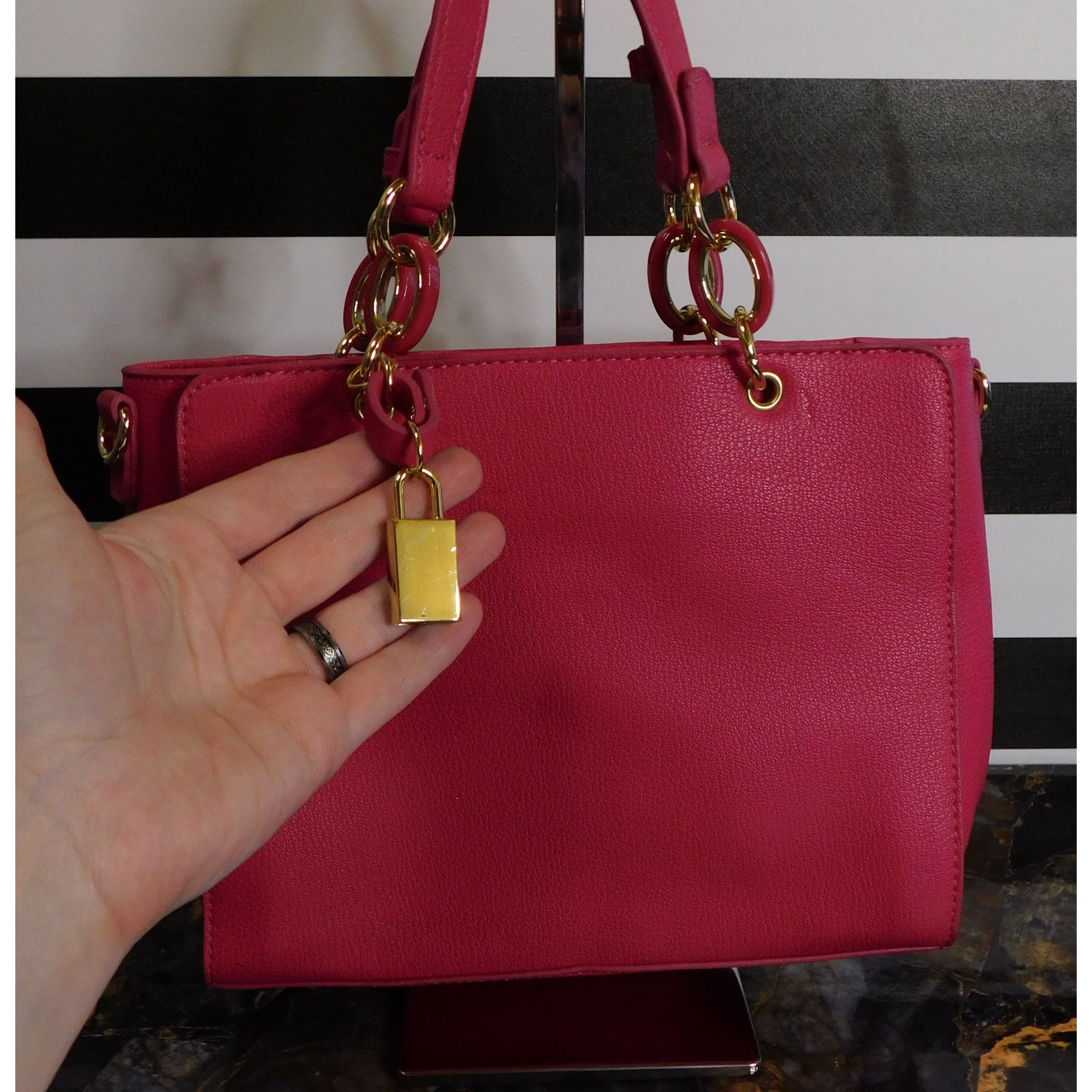 Other Charming Charlie Pink Handbag With Gold Tone Accents Size ONE SIZE - 2 Thumbnail