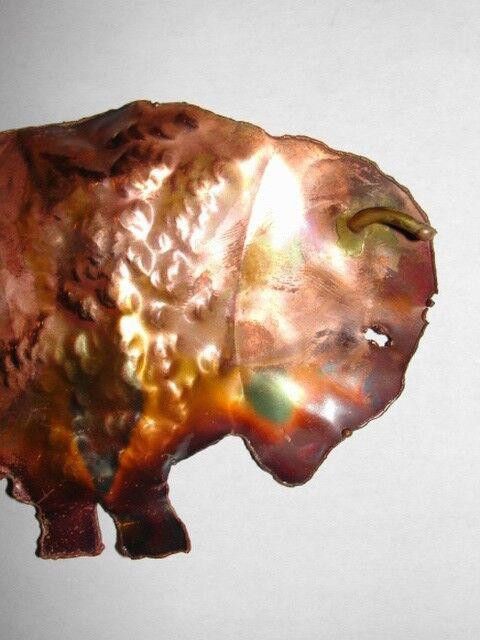 Handmade Brutalist Hand Made Buffalo Brass Pin Size ONE SIZE - 3 Thumbnail