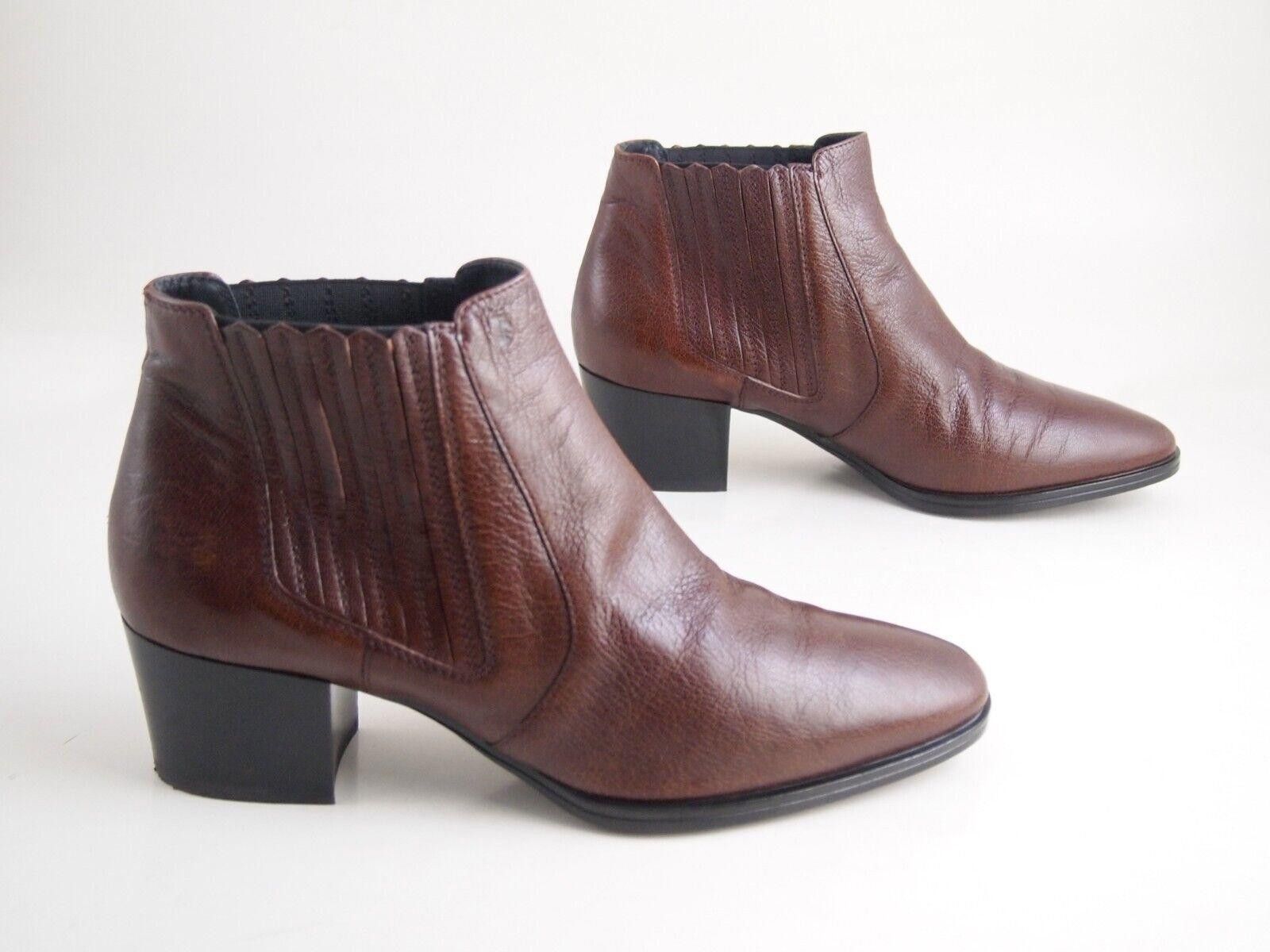 Tod's Tod's Western Boos Brown Burgundy Leather US 8.5 EU 38.5 Size US 8.5 / IT 38.5 - 4 Thumbnail