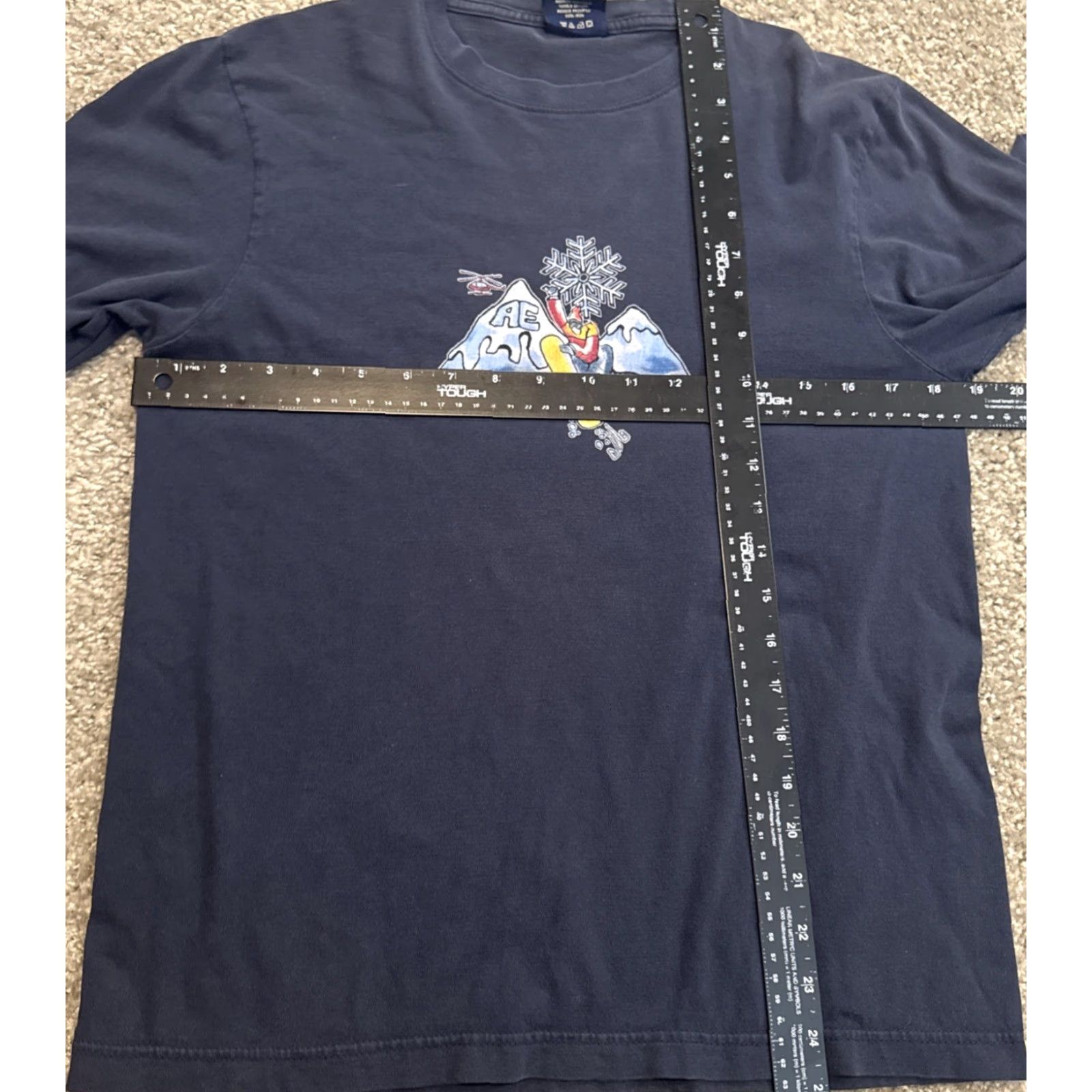 American Eagle Outfitters VINTAGE American Eagle Snowboard Graphic Long Sleeve T-Shirt XS Unisex Adults Blue Cyber Y2K Men Women Size US XS / EU 42 / 0 - 7 Thumbnail