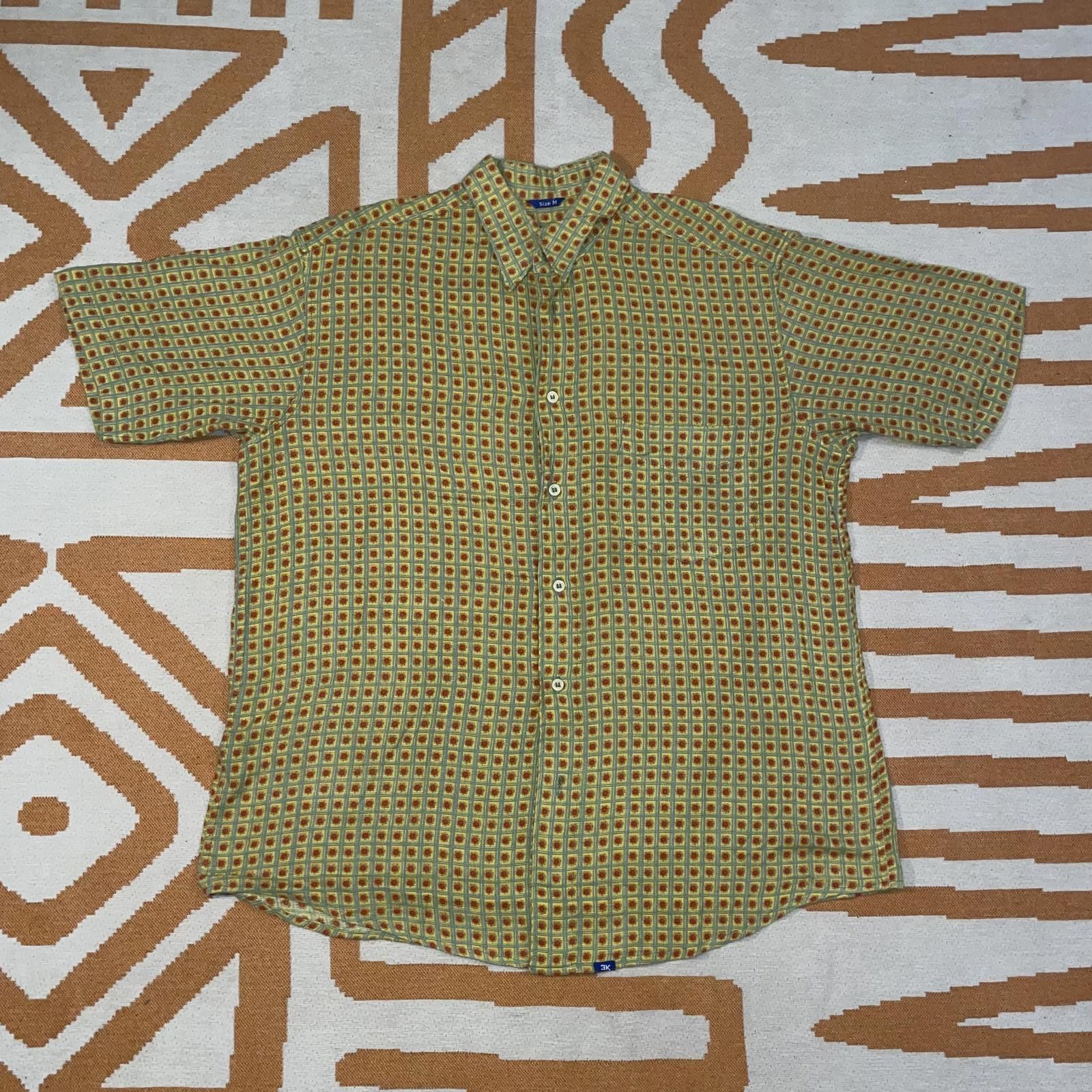 Designer 3K 00s Patterned Button Shirt M Size US M / EU 48-50 / 2 - 1 Thumbnail