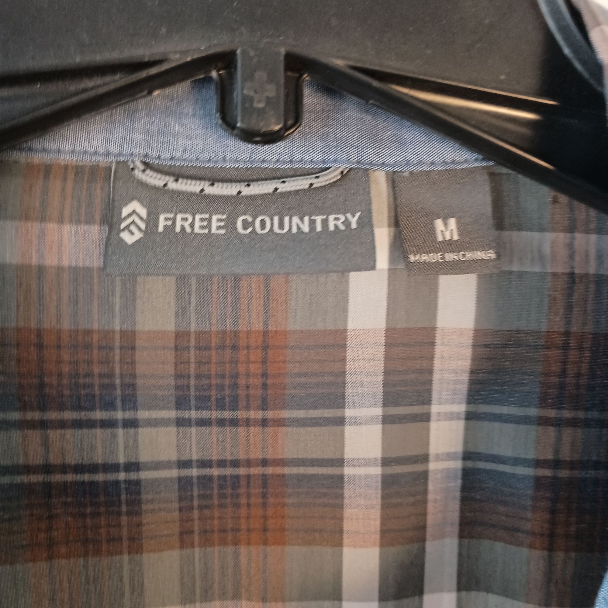 Other Free Country M Gray Plaid Long Sleeve Button Down Shirt Vent Size US M / EU 48-50 / 2 - 6 Thumbnail