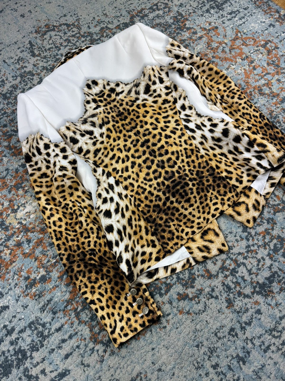 Just Cavalli Just Cavalli animal leopard print white blazer glamour y2k Size L / US 10 / IT 46 - 4 Thumbnail