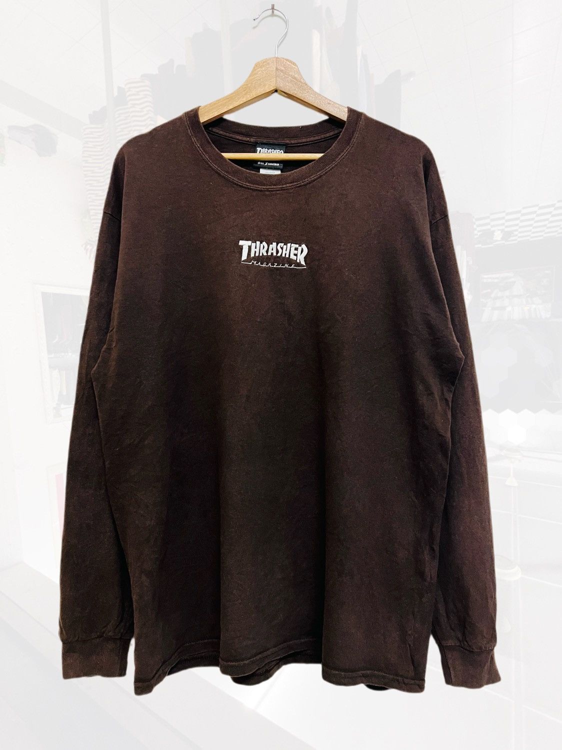 Thrasher × Vintage Vintage 90s THRASHER Magazine Skate Tee Size US L / EU 52-54 / 3 - 1 Thumbnail