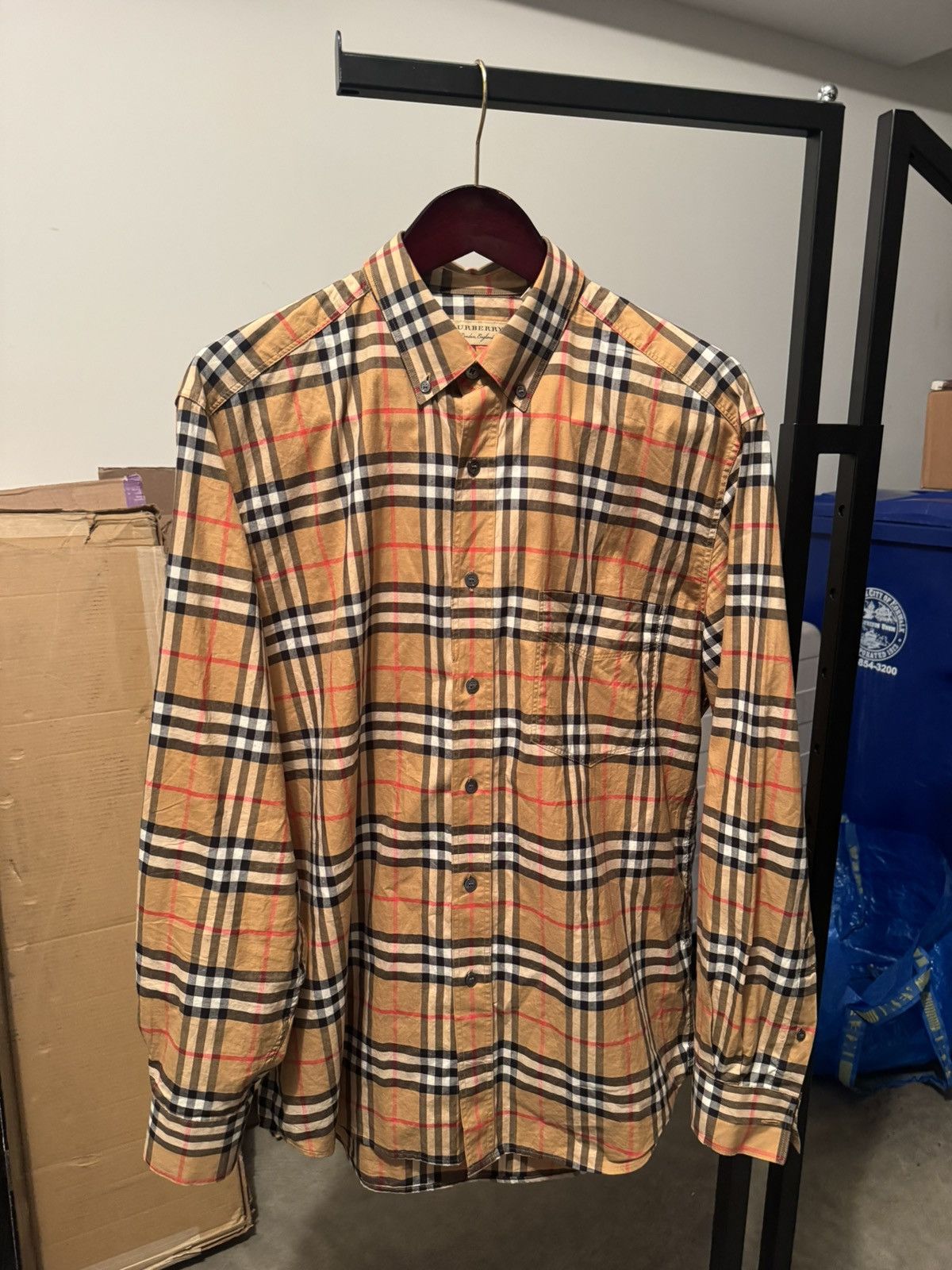 Burberry Burberry London Classic Checkered Button Up Shirt Size US L / EU 52-54 / 3 - 1 Thumbnail