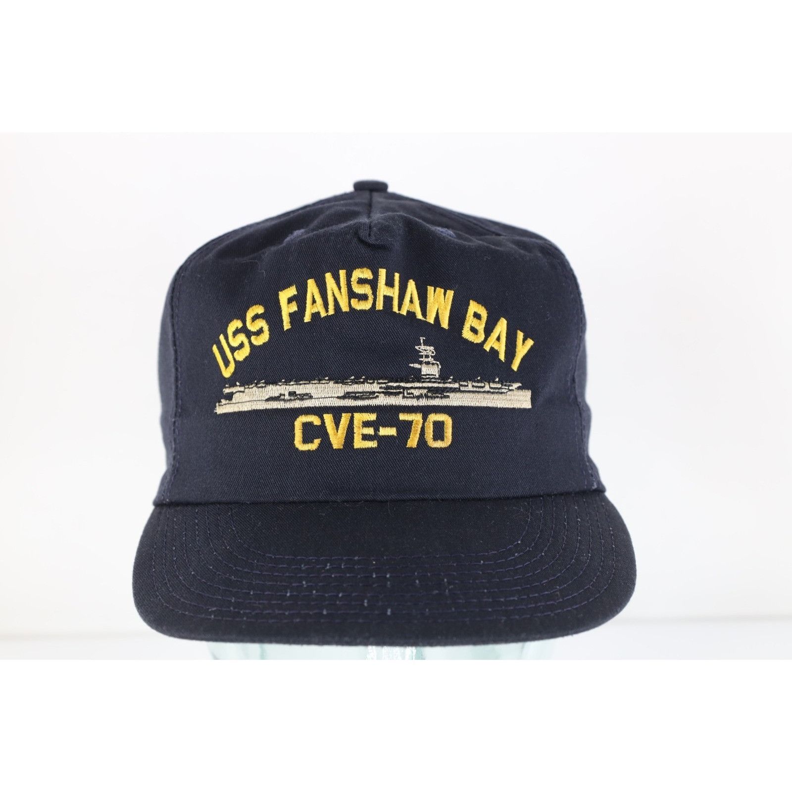 Vintage Vintage 70s 80s Faded USS Fanshaw Bay CVE-70 War Ship Hat Size ONE SIZE - 1 Thumbnail