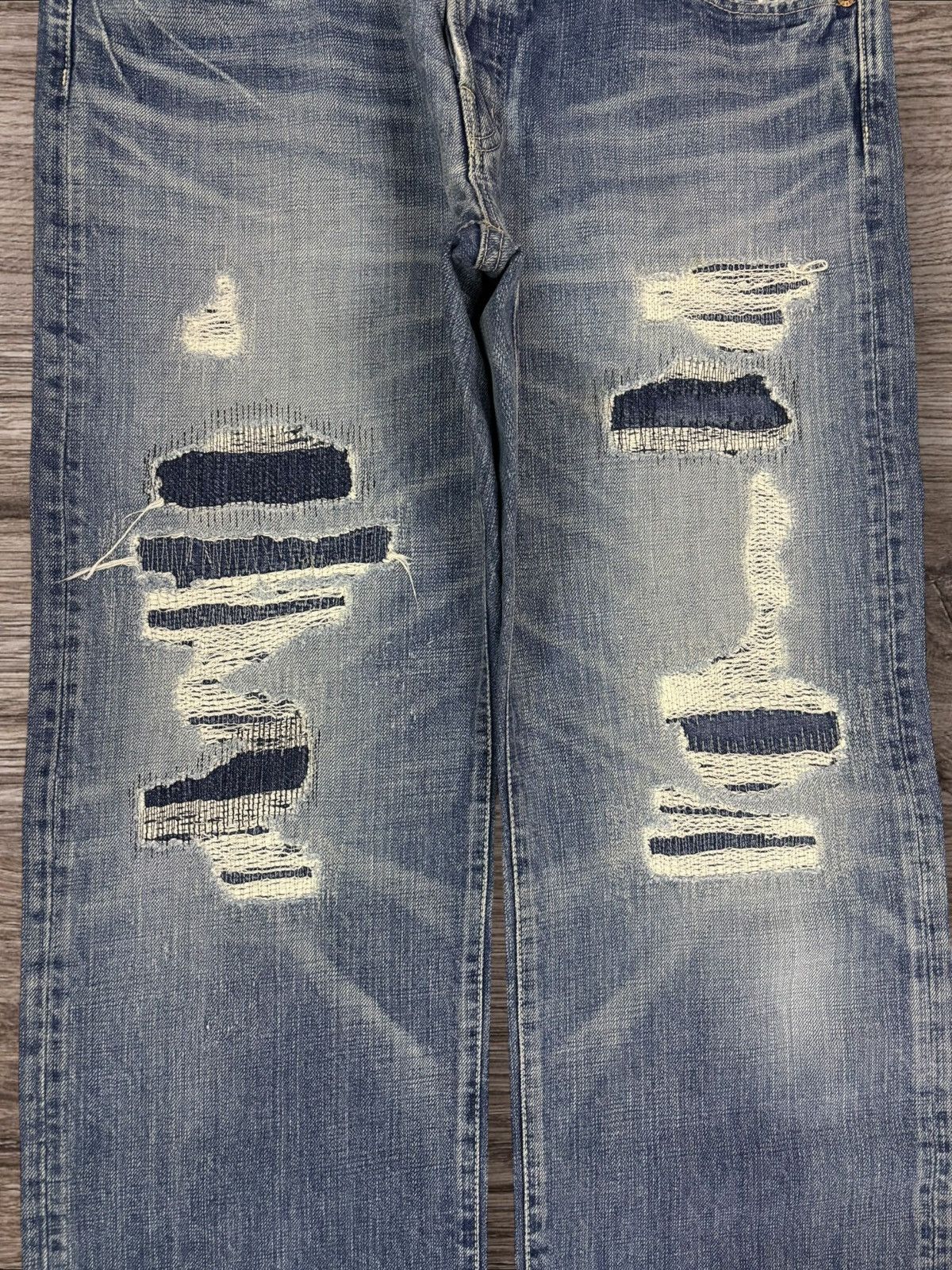 Kapital Y2K Spellbound Japan Kapital Boro Inspired Grunge Jeans Size US 34 / EU 50 - 4 Thumbnail