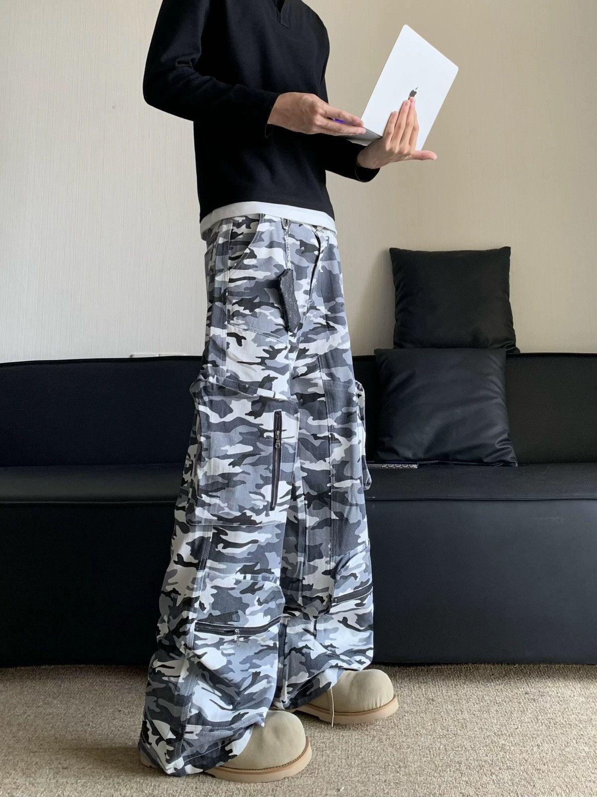 Designer × Vintage Retro punk pants Size US 32 / EU 48 - 2 Thumbnail