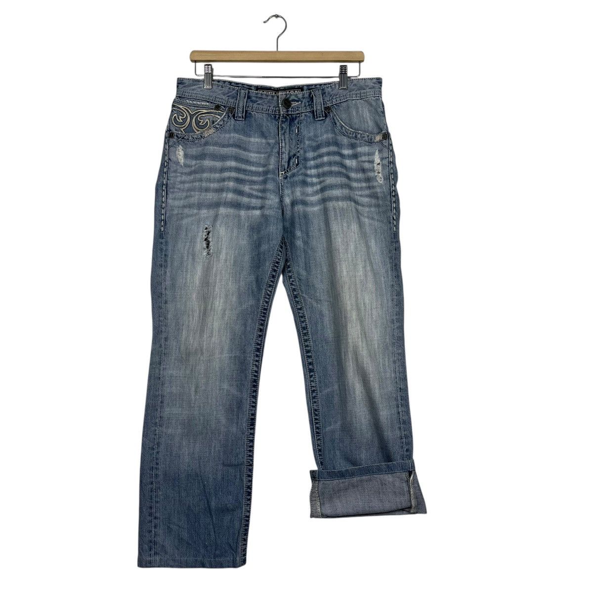 Affliction Vintage Affliction Embroidery Logo Denim Jeans Size US 32 / EU 48 - 11 Thumbnail