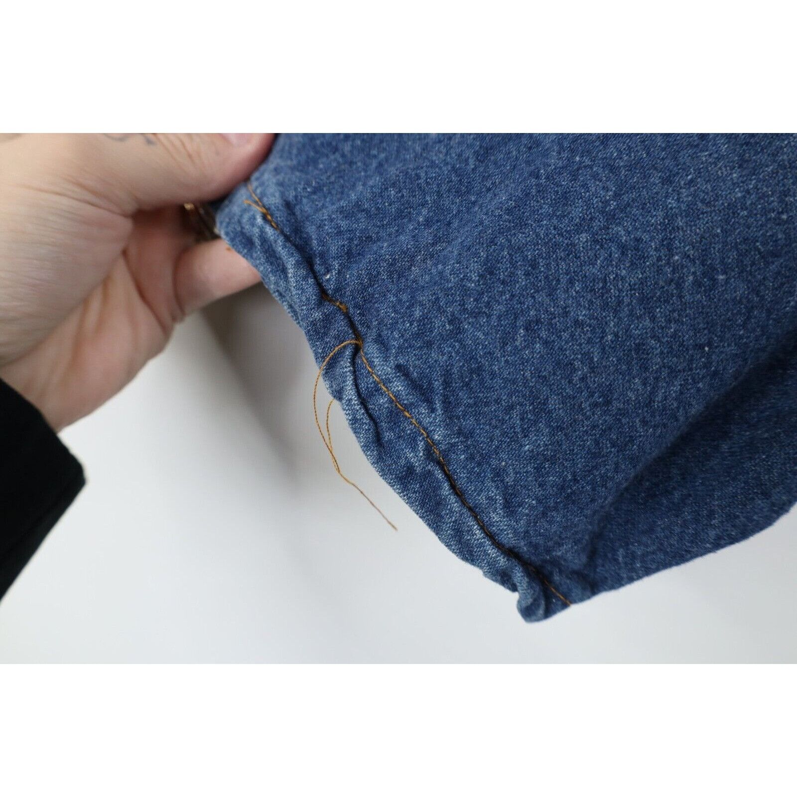Vintage Vintage 70s 80s Streetwear Distressed Denim Jean Jumpsuit Size L / US 10 / IT 46 - 10 Thumbnail