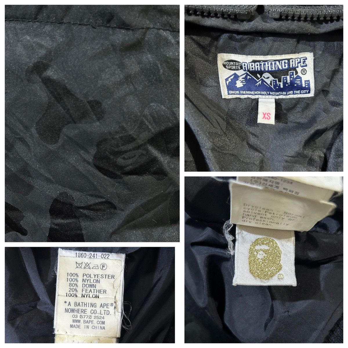 Bape Jacquard Camo Down Hoodie Jacket Size XS / US 0-2 / IT 36-38 - 9 Thumbnail