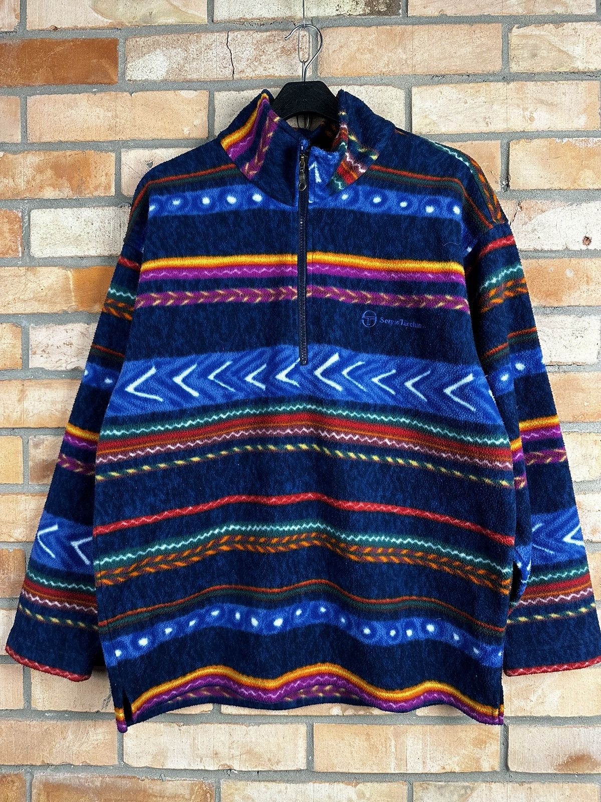 Sergio Tacchini × Vintage Sergio Tacchini Fleece Hoodie Size M Size US M / EU 48-50 / 2 - 1 Thumbnail