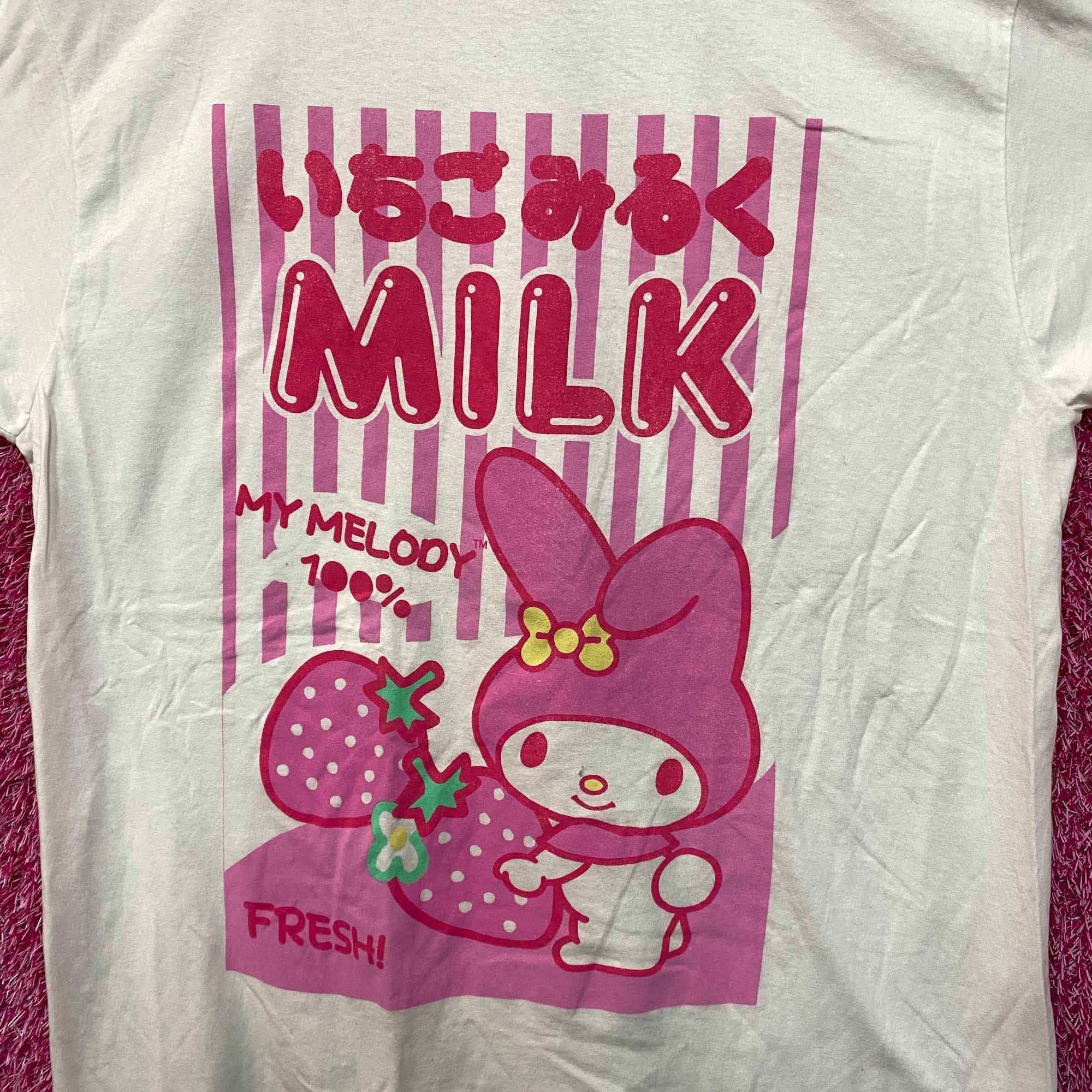 Other My Melody Japanese Kawaii Strawberry Milk Sanrio Tee L Size US L / EU 52-54 / 3 - 2 Thumbnail