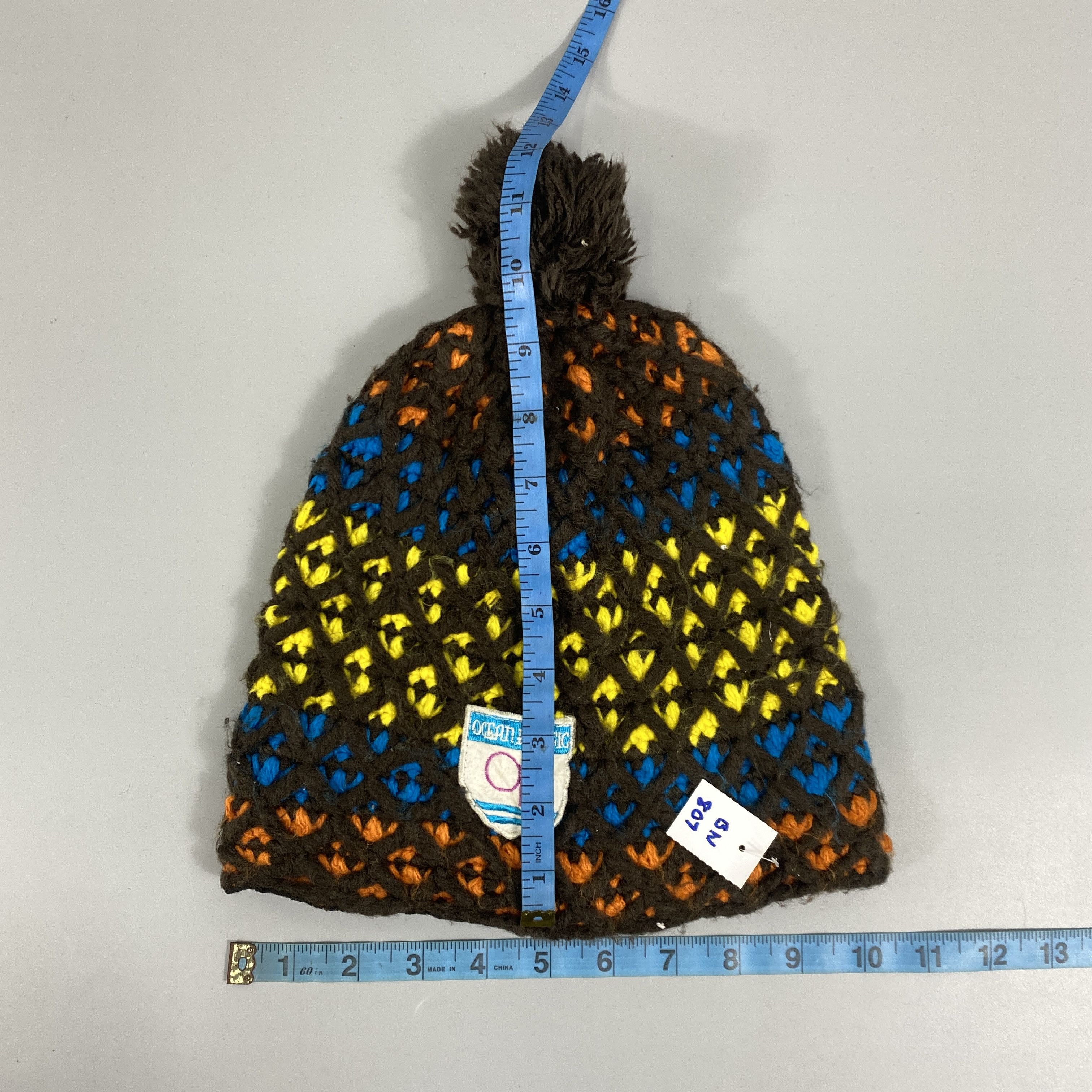 Japanese Brand Multicolor Knitted Beanie With Pom Pom -BN807 Size ONE SIZE - 6 Thumbnail