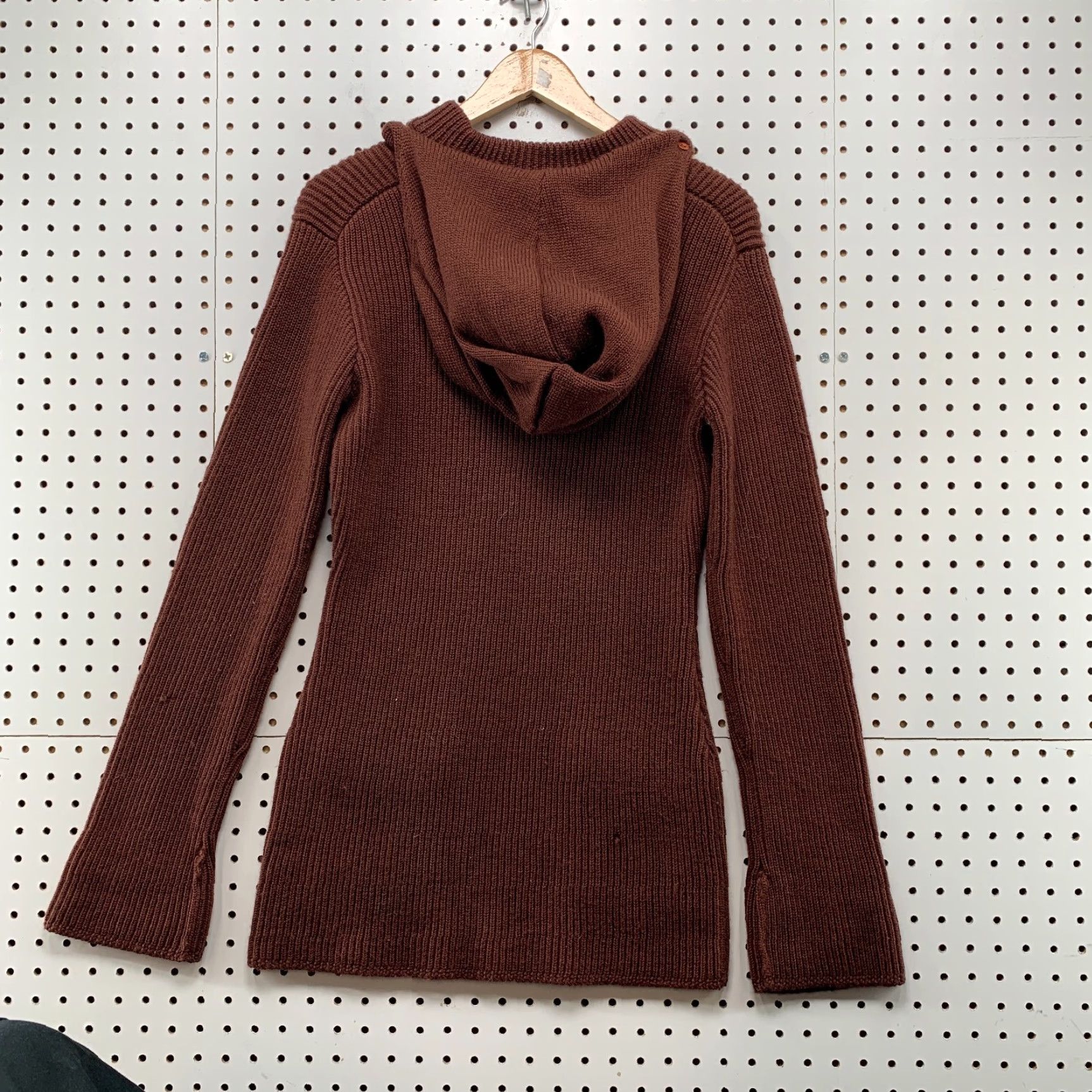 I. Magnin VINTAGE I. Magnin Wool Sweater Women Small Brown Hooded Knit 70s 80s Wool Pullover, Winter, Casual, 100% Wool, Sweatery Size S / US 4 / IT 40 - 2 Thumbnail