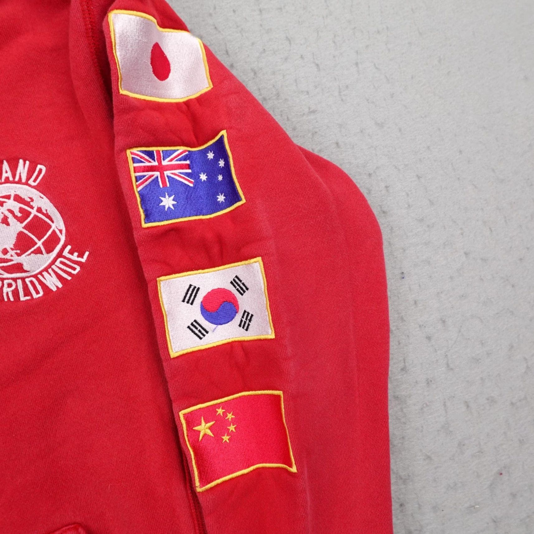 Hypland Hypland Hoodie Mens S Red Worldwide Flag Graphic Pullover Sweatshirt Sweater Size US S / EU 44-46 / 1 - 4 Thumbnail