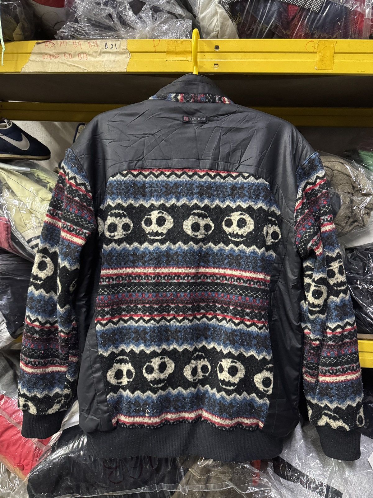 Japanese Brand JEAN PIERRE HALF ZIP SKULL SWEATER Size US M / EU 48-50 / 2 - 4 Thumbnail