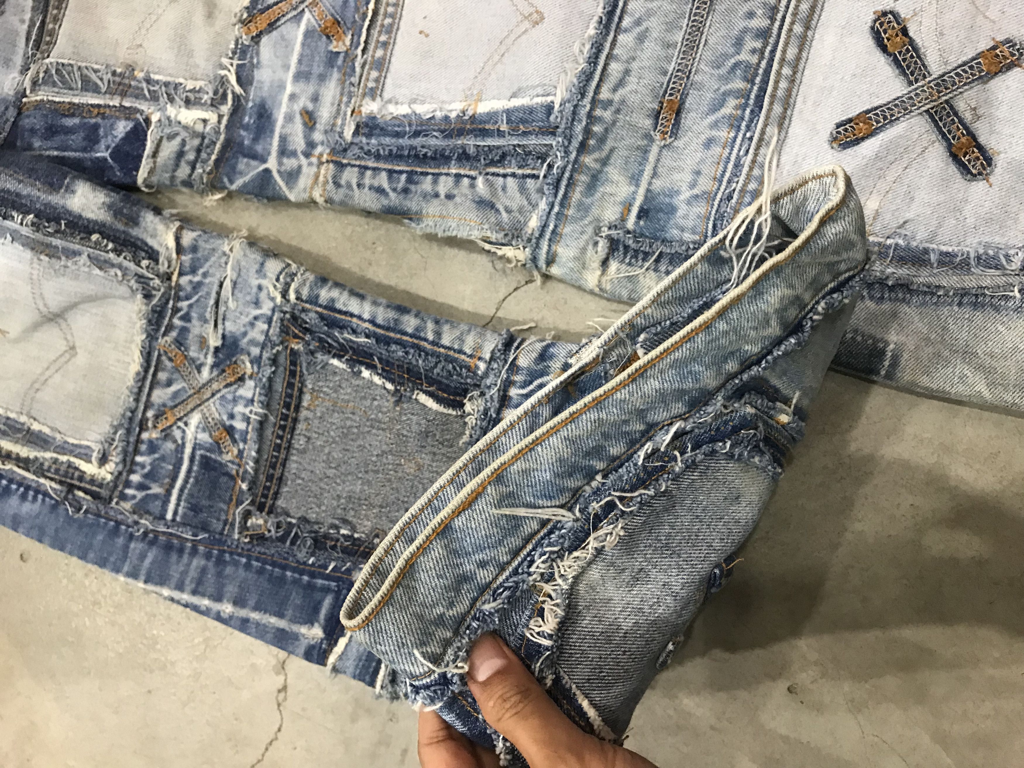 Levi's VINTAGE LEVIS PATCHWORK WITH POCKET CUSTOM MADE PANTS Size US 30 / EU 46 - 4 Thumbnail
