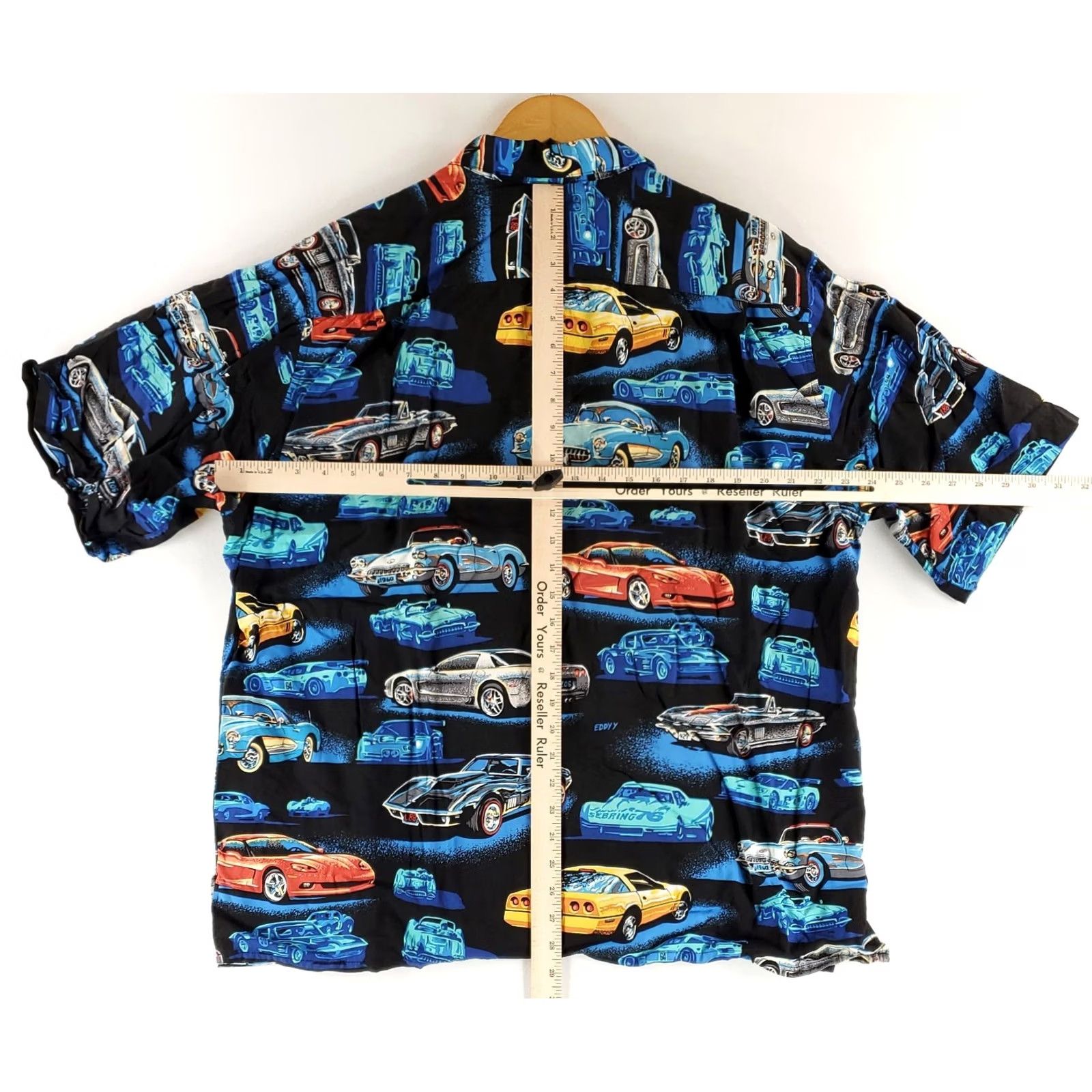 Reyn Spooner Reyn Spooner Corvette Short Sleeve Button Up Shirt Black AOP Mens XL Size US XL / EU 56 / 4 - 5 Thumbnail