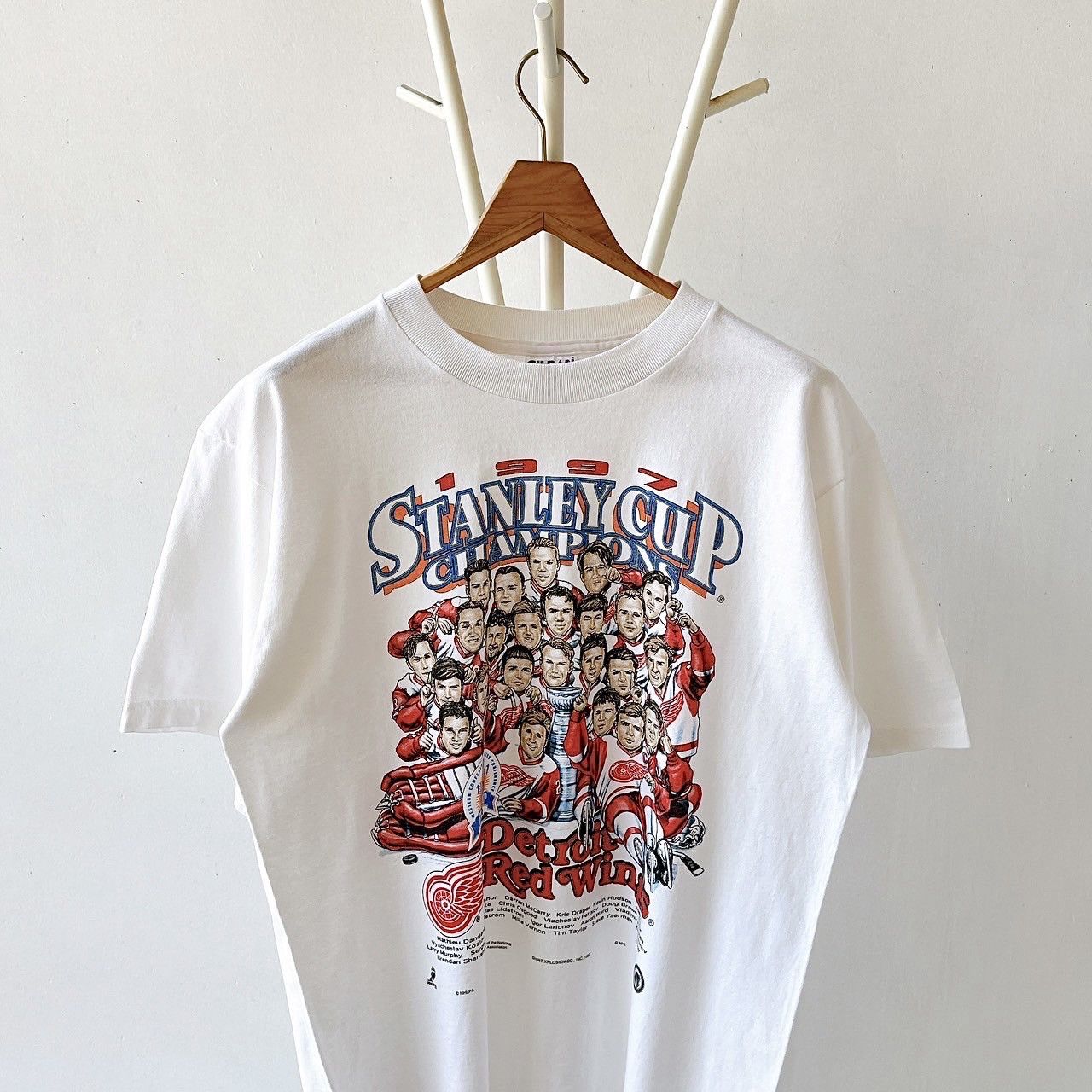 Gildan × Vintage 90s Detroit Red Wings caricatures NHL t-shirt/ L Size US L / EU 52-54 / 3 - 3 Thumbnail