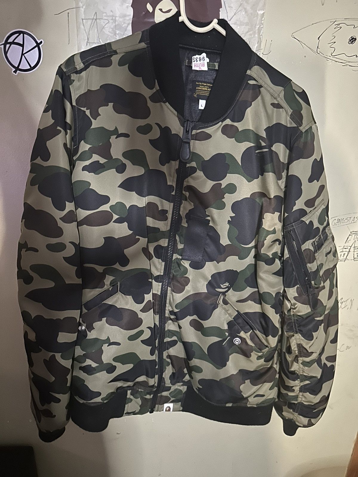 Bape Bape camo MA-1 bomber jacket Size US L / EU 52-54 / 3 - 1 Thumbnail