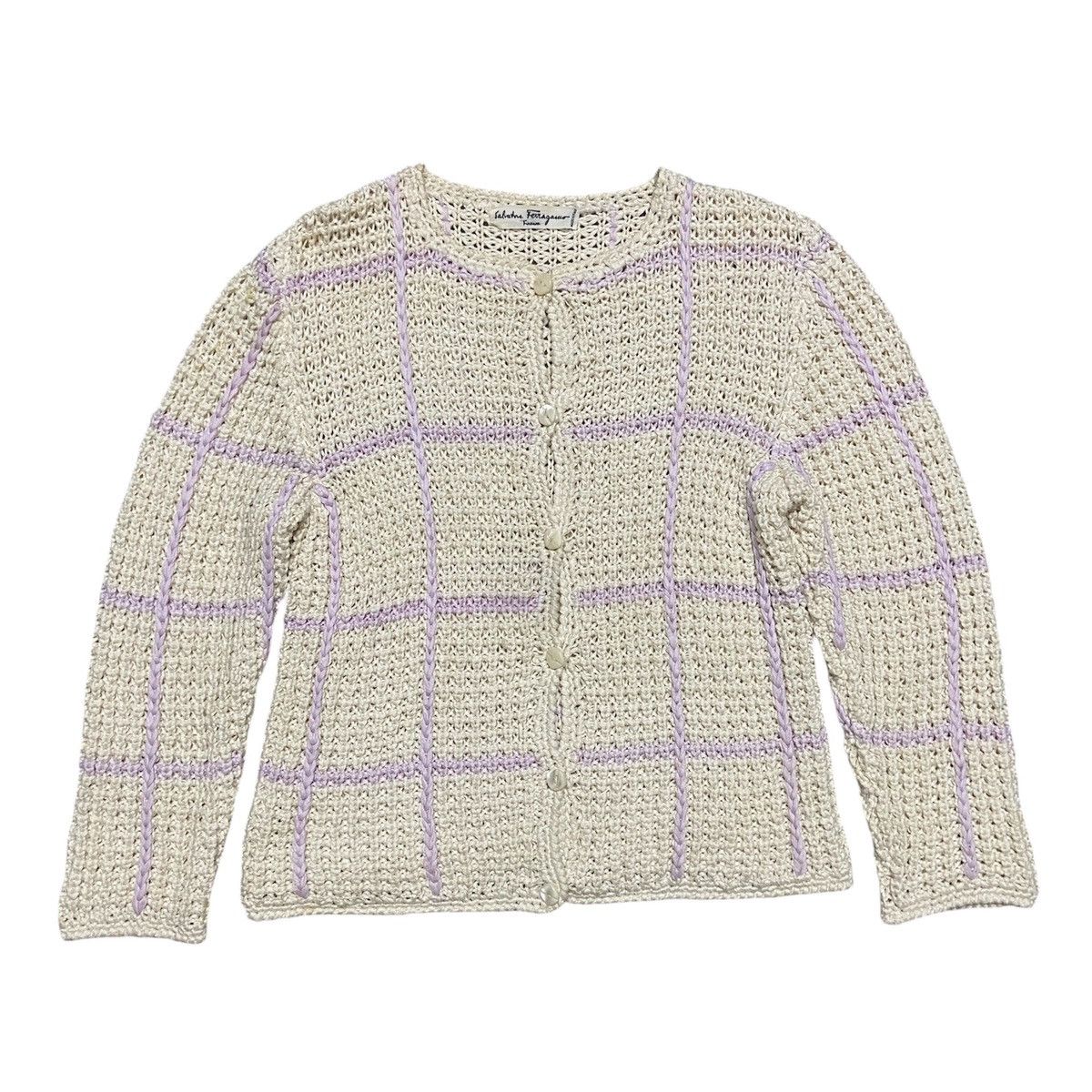 Designer × Salvatore Ferragamo × Vintage Vintage Selvatore Ferragamo Knit Sweater Size S / US 4 / IT 40 - 1 Thumbnail