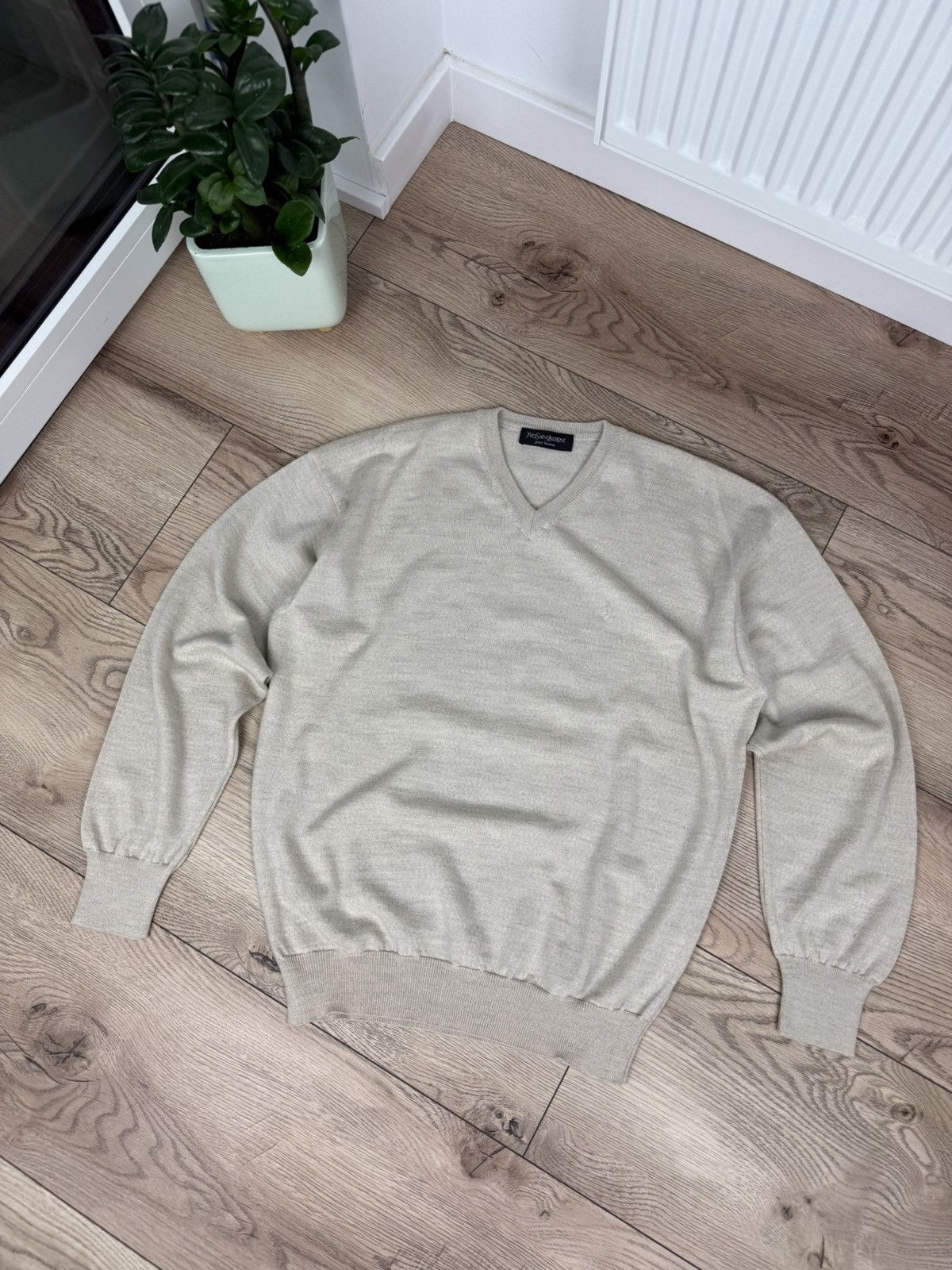 Vintage 90’s YSL Sweater Beige YSL Sweater Size US M / EU 48-50 / 2 - 1 Thumbnail