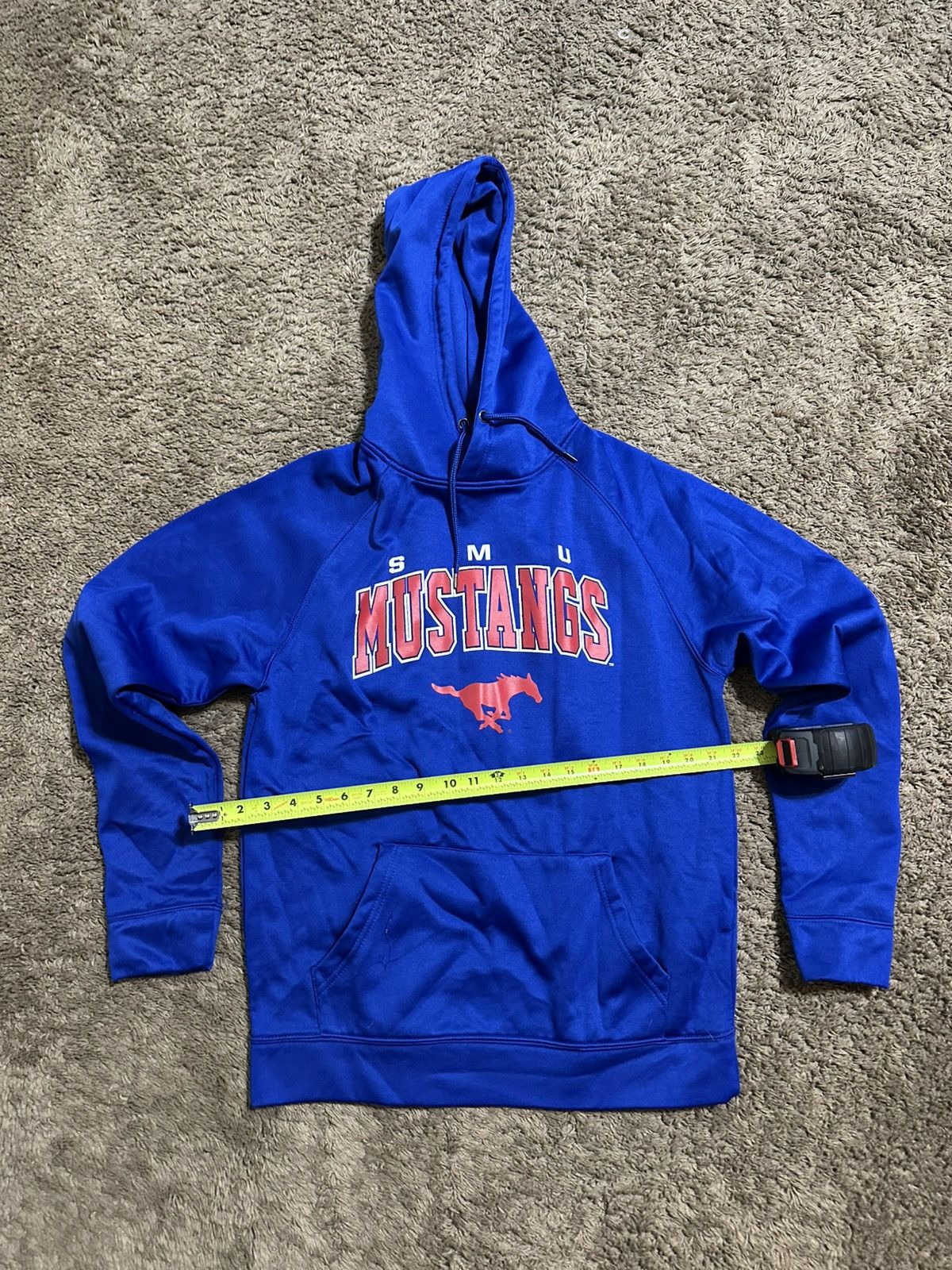 NCAA Vintage SMU Mustangs “triple blue” hoodie 00s size medium Size US M / EU 48-50 / 2 - 4 Thumbnail