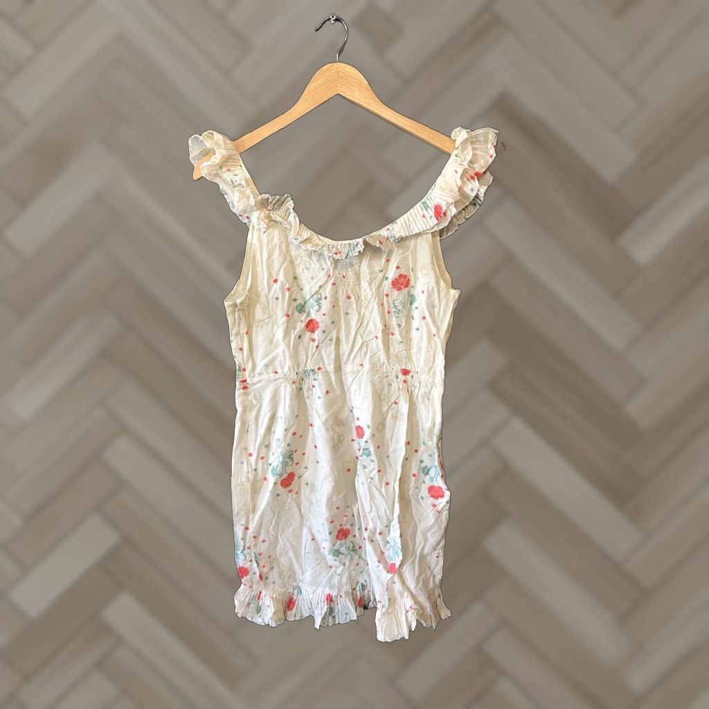 Juicy Couture Juicy Couture Blouse Womens Sleeveless White Floral Pattern Size 6 Size M / US 6-8 / IT 42-44 - 1 Thumbnail