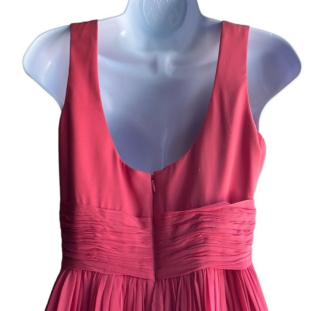 Other Marchesa Notte Womens 8 100% Silk Cocktail Dress Pink Pleate Size M / US 6-8 / IT 42-44 - 7 Thumbnail