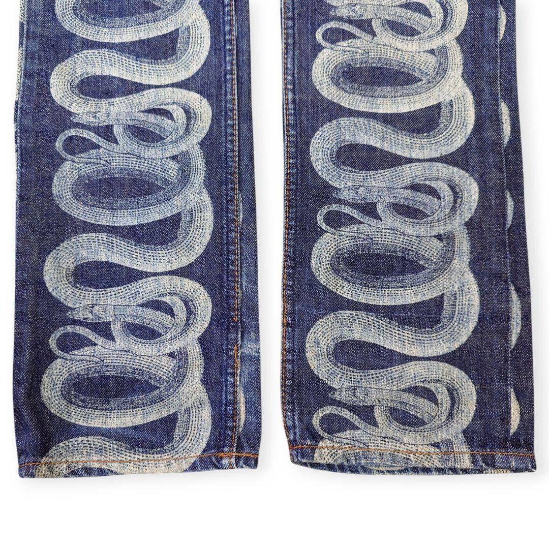 Hysteric Glamour HYSTERICS 90s Snake Python Vintage Cotton Denim Blue US 28 Size 28" / US 6 / IT 42 - 13 Thumbnail