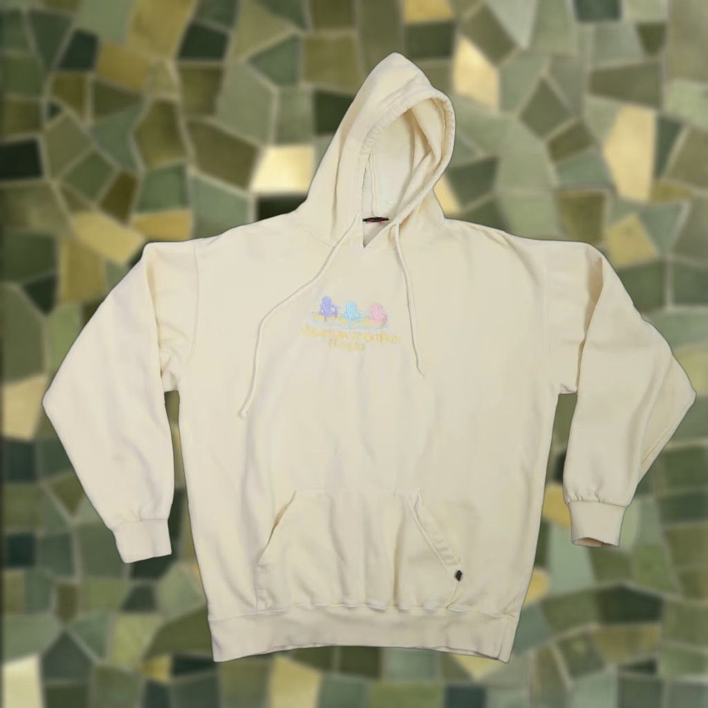 Vintage VINTAGE 90s Seaside Oregon embroidered hooded sweatshirt XL Hoodie Women Pullover Yellow Size XL / US 12-14 / IT 48-50 - 1 Thumbnail