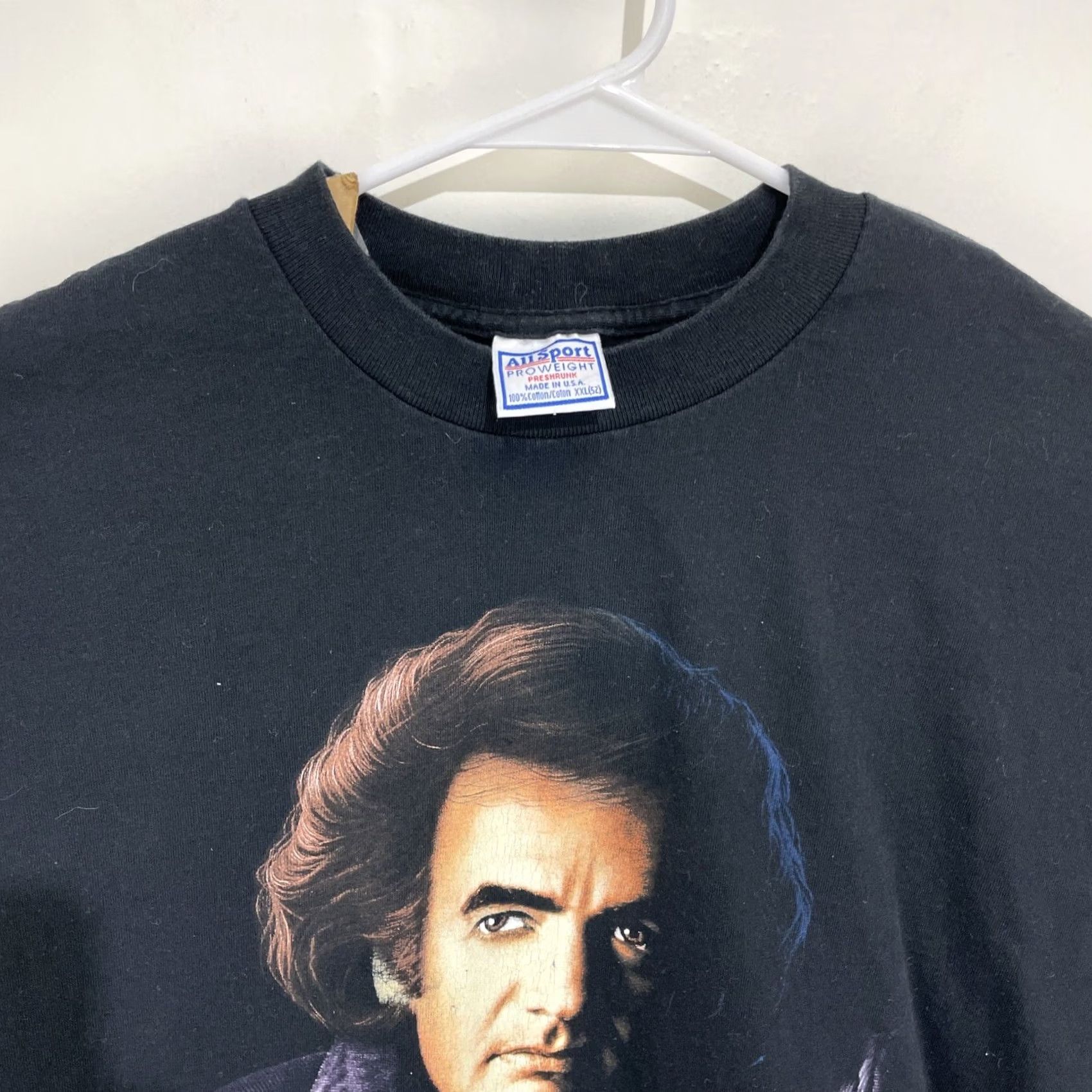 Vintage VINTAGE Neil Diamond U.S. Tour 1996 Short Sleeve T-Shirt Mens 2XL Black AllSport Graphic Tee 1990s Mens Size US XXL / EU 58 / 5 - 3 Thumbnail