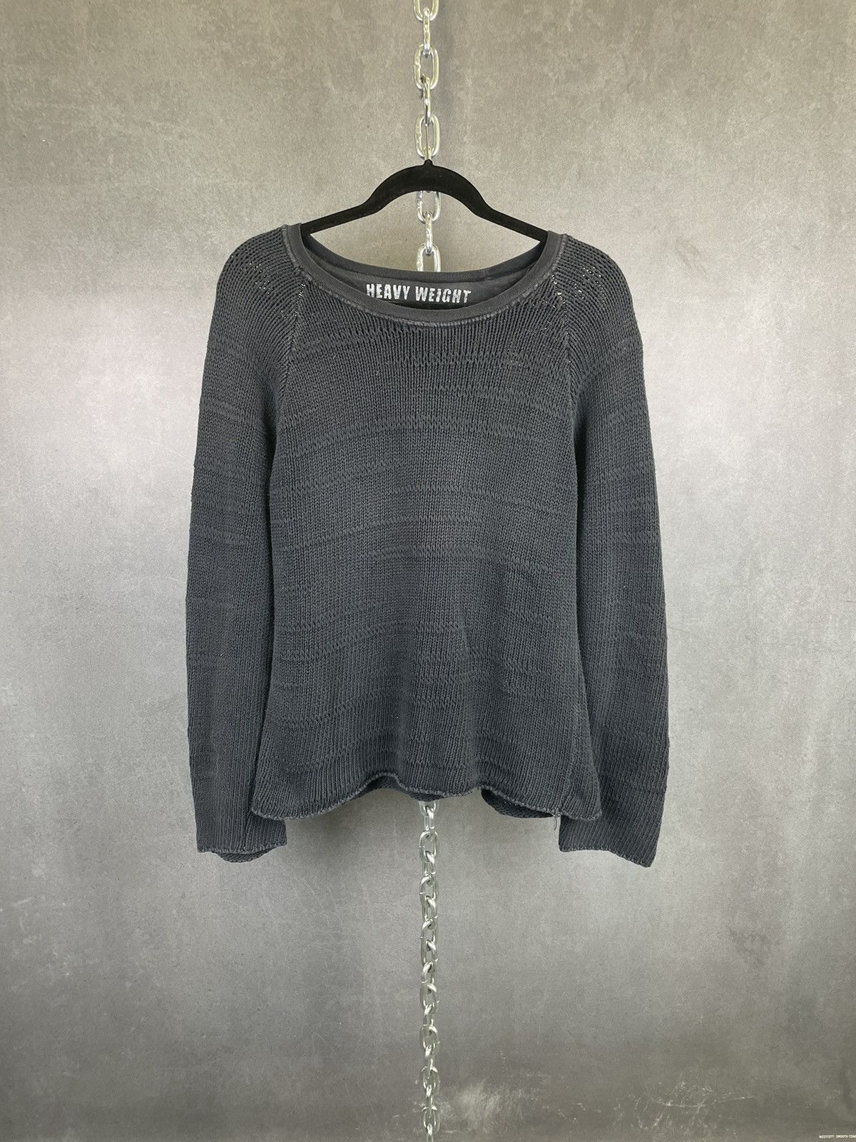 image of Maison Margiela x Vintage Martin Margiela Mm6 Cable Knit Heavy Weight Sweater in Navy, Women's (Siz