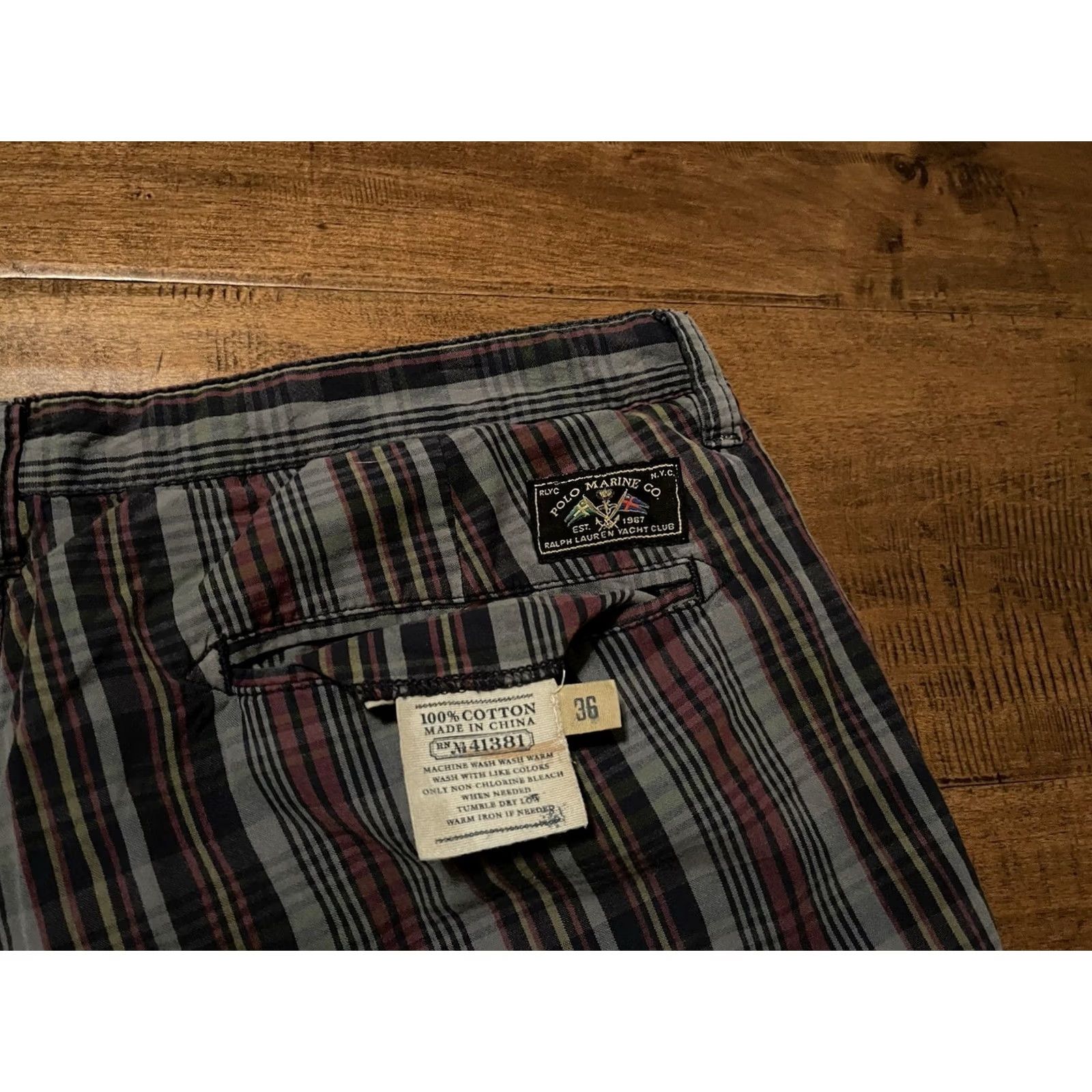 Polo Ralph Lauren Polo Ralph Lauren Marine Yacht Club Chambray Madras Reversible Shorts Men's 36 Size US M / EU 48-50 / 2 - 7 Thumbnail