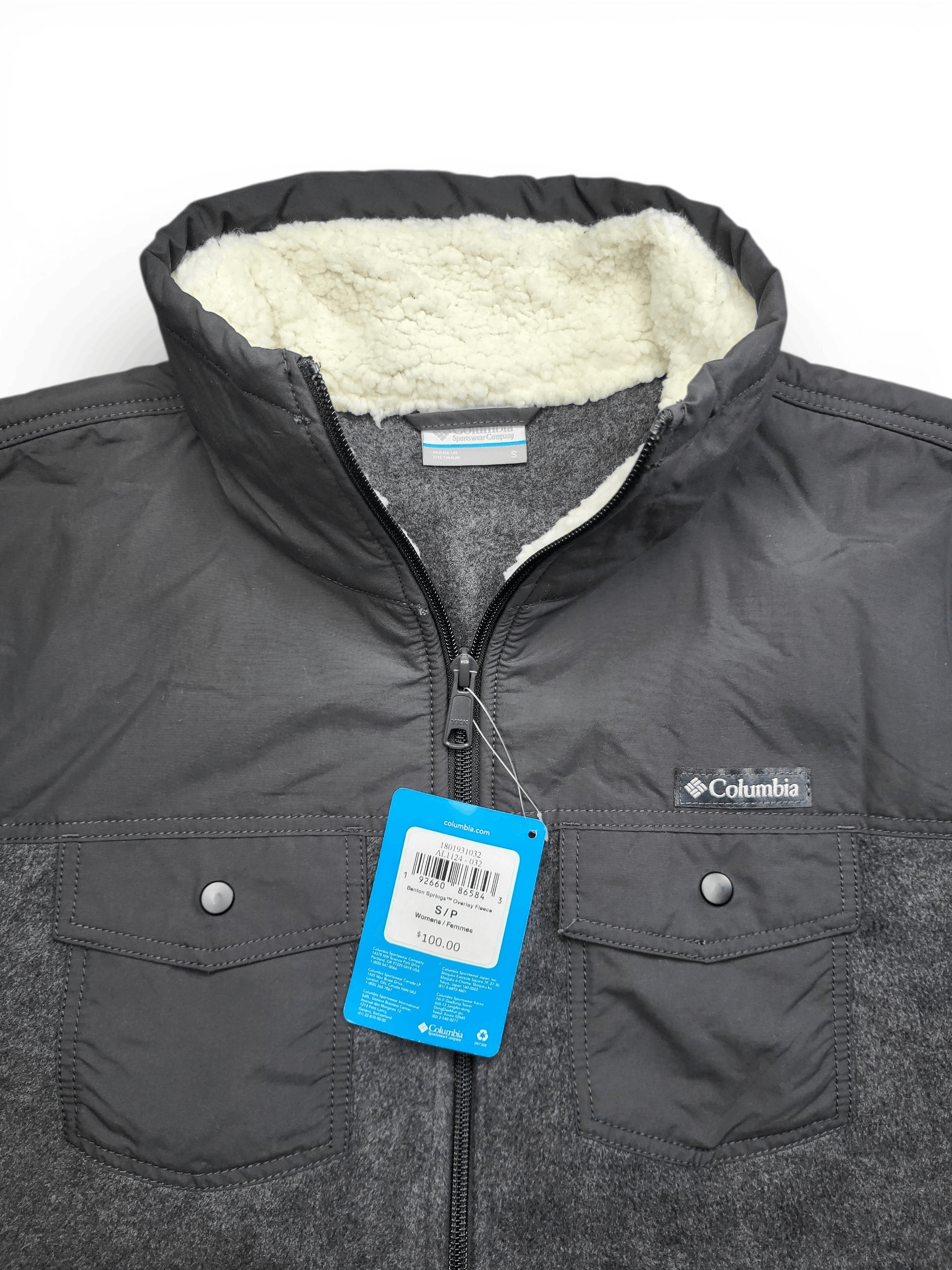 Columbia NWT Columbia Benton Springs Overlay Fleece Sherpa Jacket SM Size S / US 4 / IT 40 - 4 Thumbnail