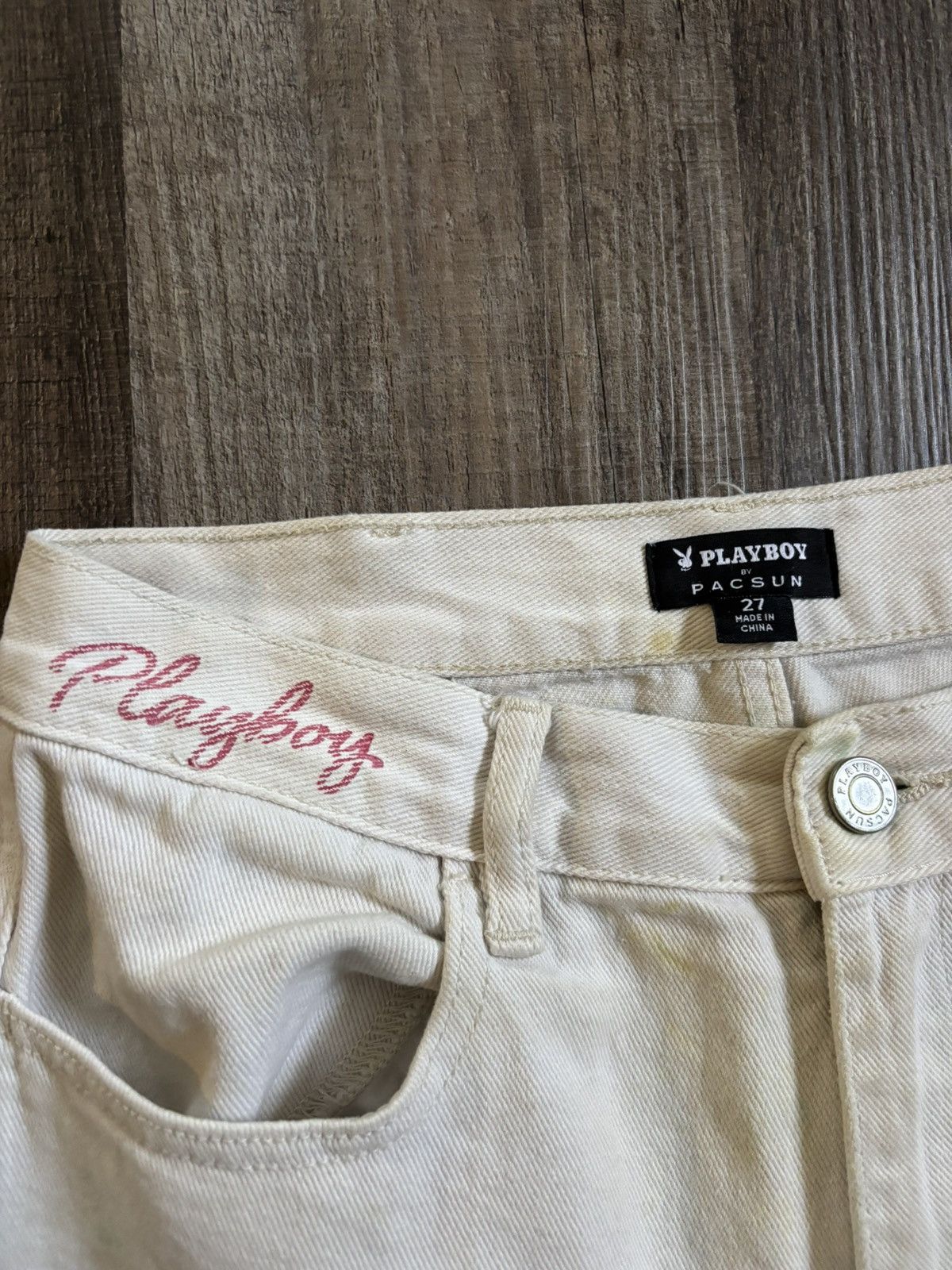 Pacsun × Playboy Playboy x Pacsun Flared Denim Cargo Pants Size US 27 - 2 Thumbnail