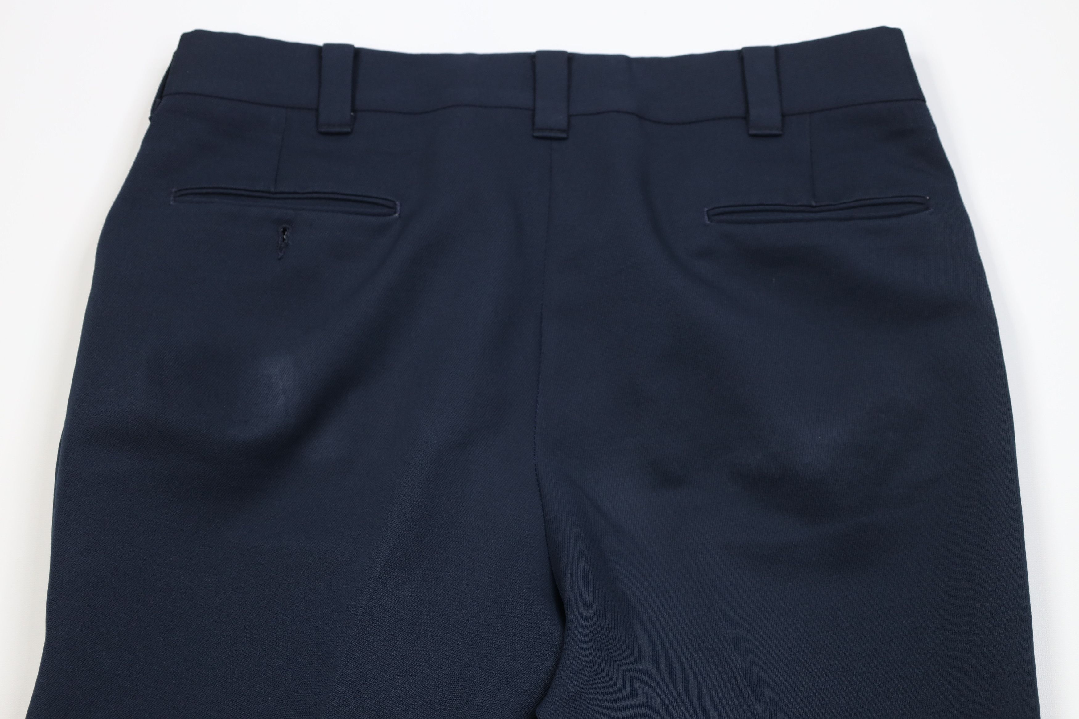 Vintage Vintage 70s Streetwear Flared Wide Leg Chino Pants Navy Blue Size US 36 / EU 52 - 10 Thumbnail