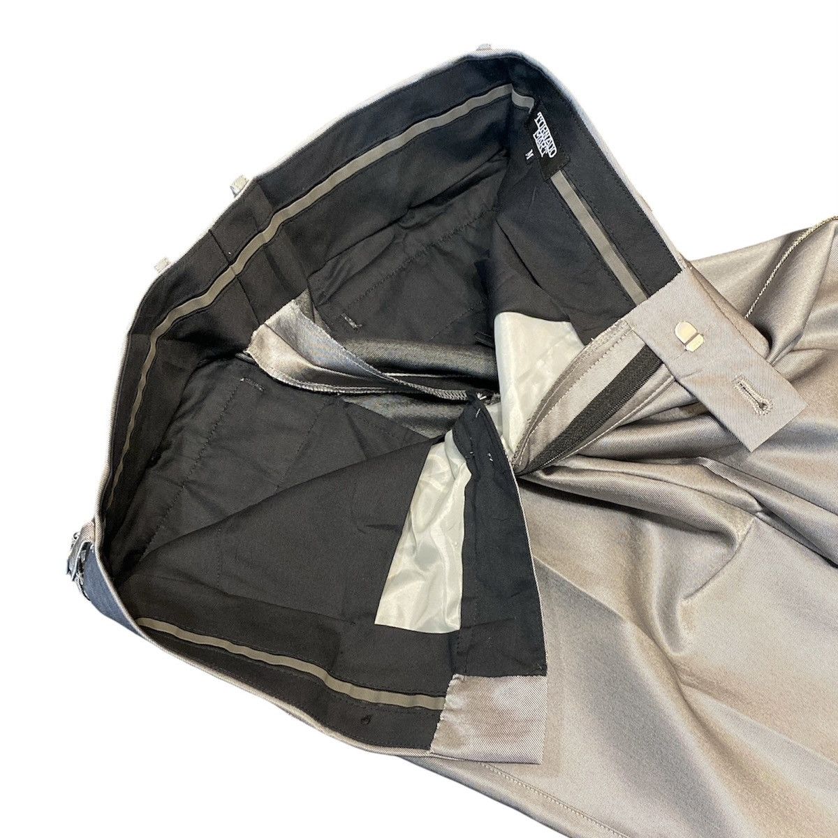 Tornado Mart Tornado Mart Silver Braided Flare Pants Size US 30 / EU 46 - 6 Thumbnail