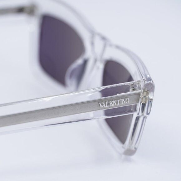 Valentino Valentino V-SHARP VLS-134C Sunglasses Transparent Rectangle Size ONE SIZE - 6 Thumbnail