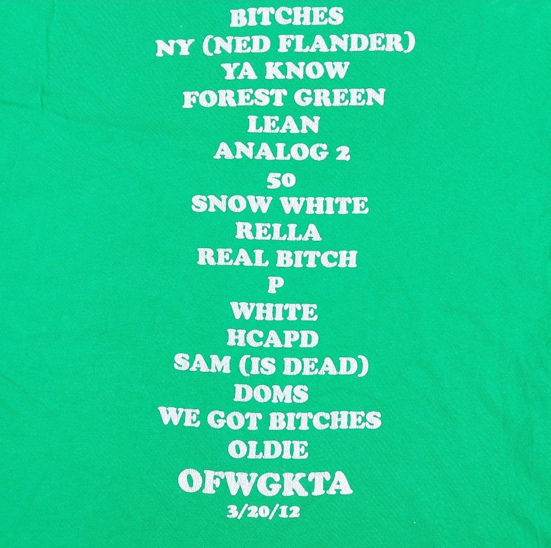 Rap Tees 2012 Odd Future The OF Tape Vol. 2 Tracklist Album TEE Size US XL / EU 56 / 4 - 5 Thumbnail