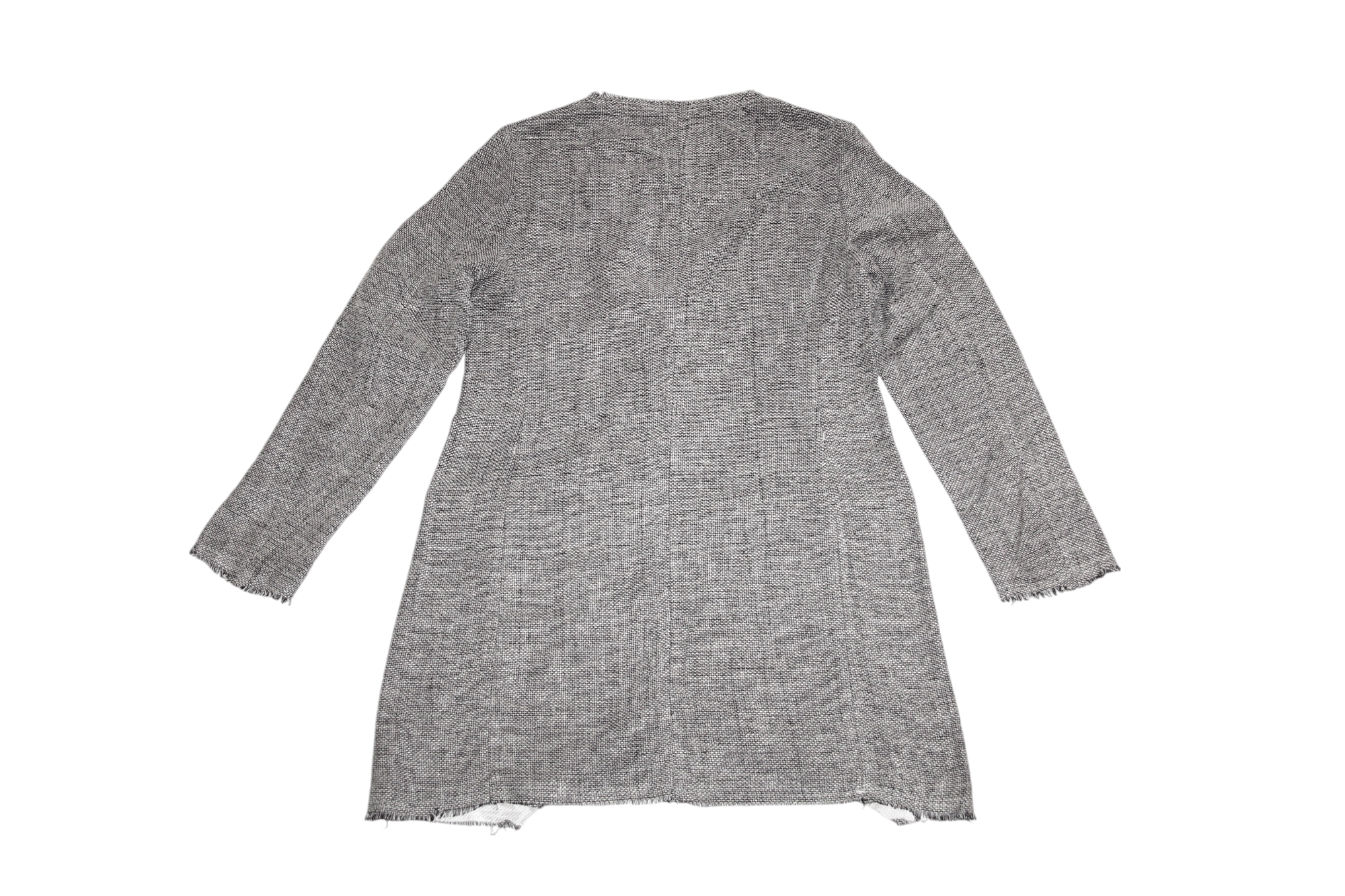 Barbara I Gongini Diega raw cut unlined woven linen blend coat Size L / US 10 / IT 46 - 12 Thumbnail