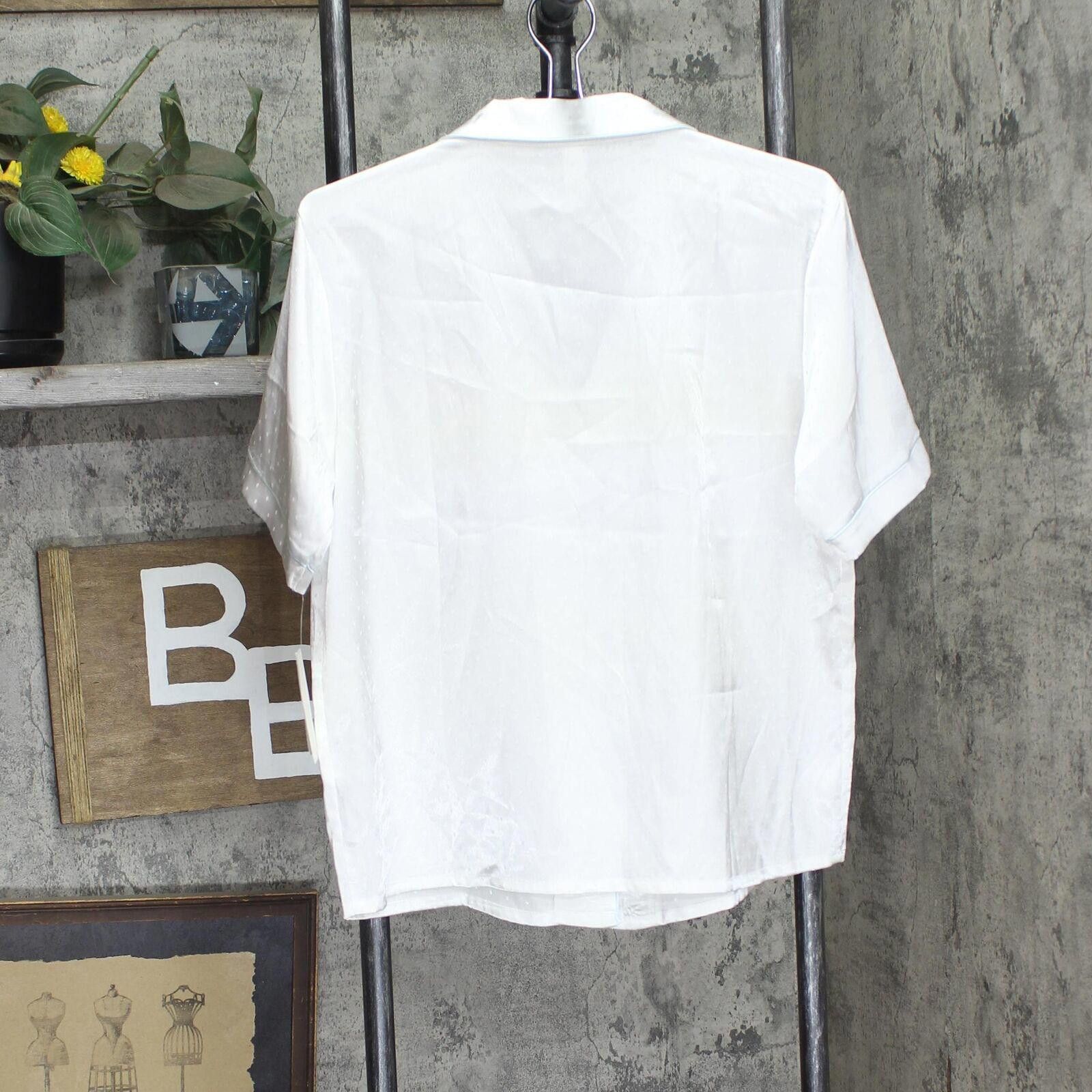 Other Flora By Flora Nikrooz Womens Dot Shirt Pajama Top White M Size M / US 6-8 / IT 42-44 - 2 Thumbnail