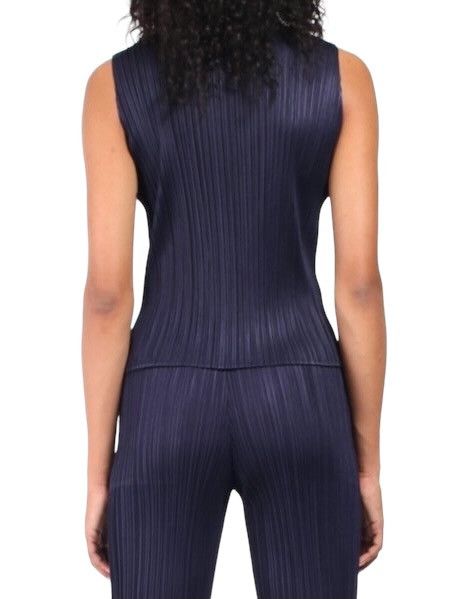 Pleats Please Issey Miyake Issey Miyake Pleats Please Top High Collar Navy Size M / US 6-8 / IT 42-44 - 3 Thumbnail
