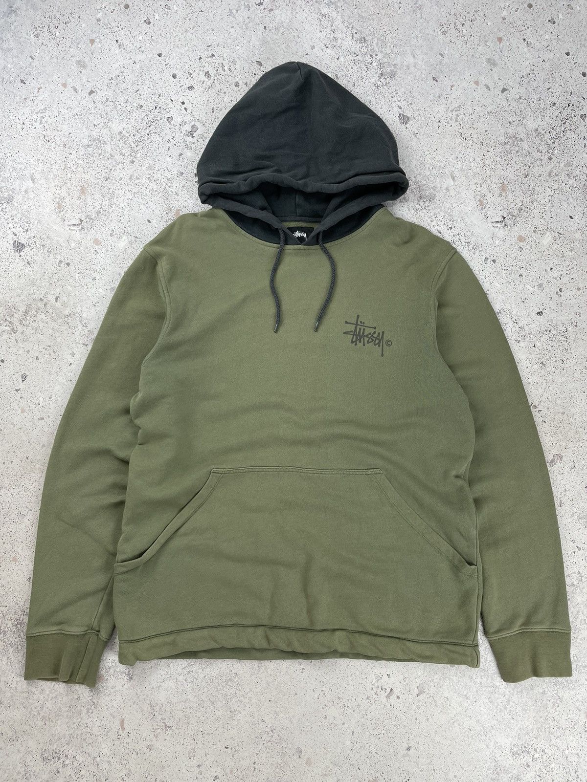 Vintage Stussy Logo Men's Hoodie Size L - Main Image