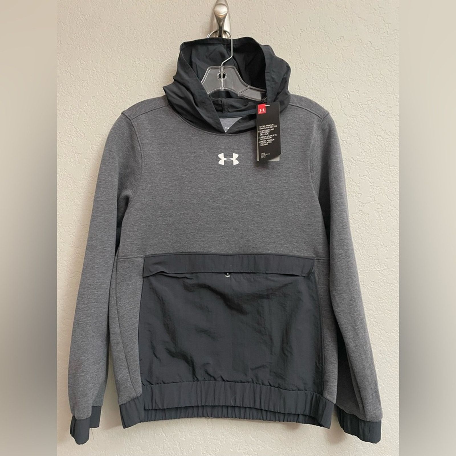Under Armour Under Armour Youth Gray Hoodie kangaroo pocket Youth Large Size US L / EU 52-54 / 3 - 1 Thumbnail