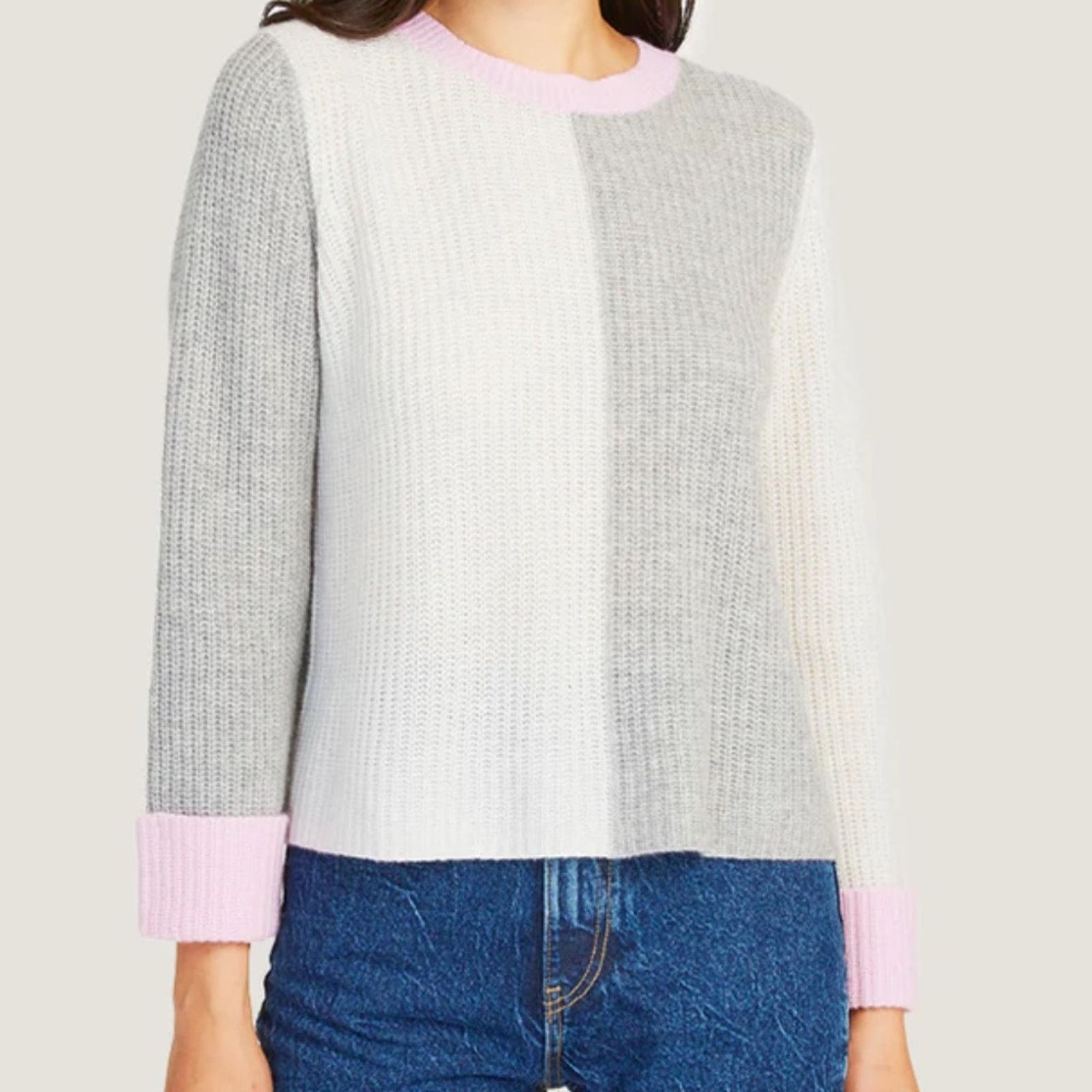 Autumn Cashmere Boxy Color Block Shaker Crew in Sweater from Autumn Cashmere Size XL / US 12-14 / IT 48-50 - 10 Thumbnail