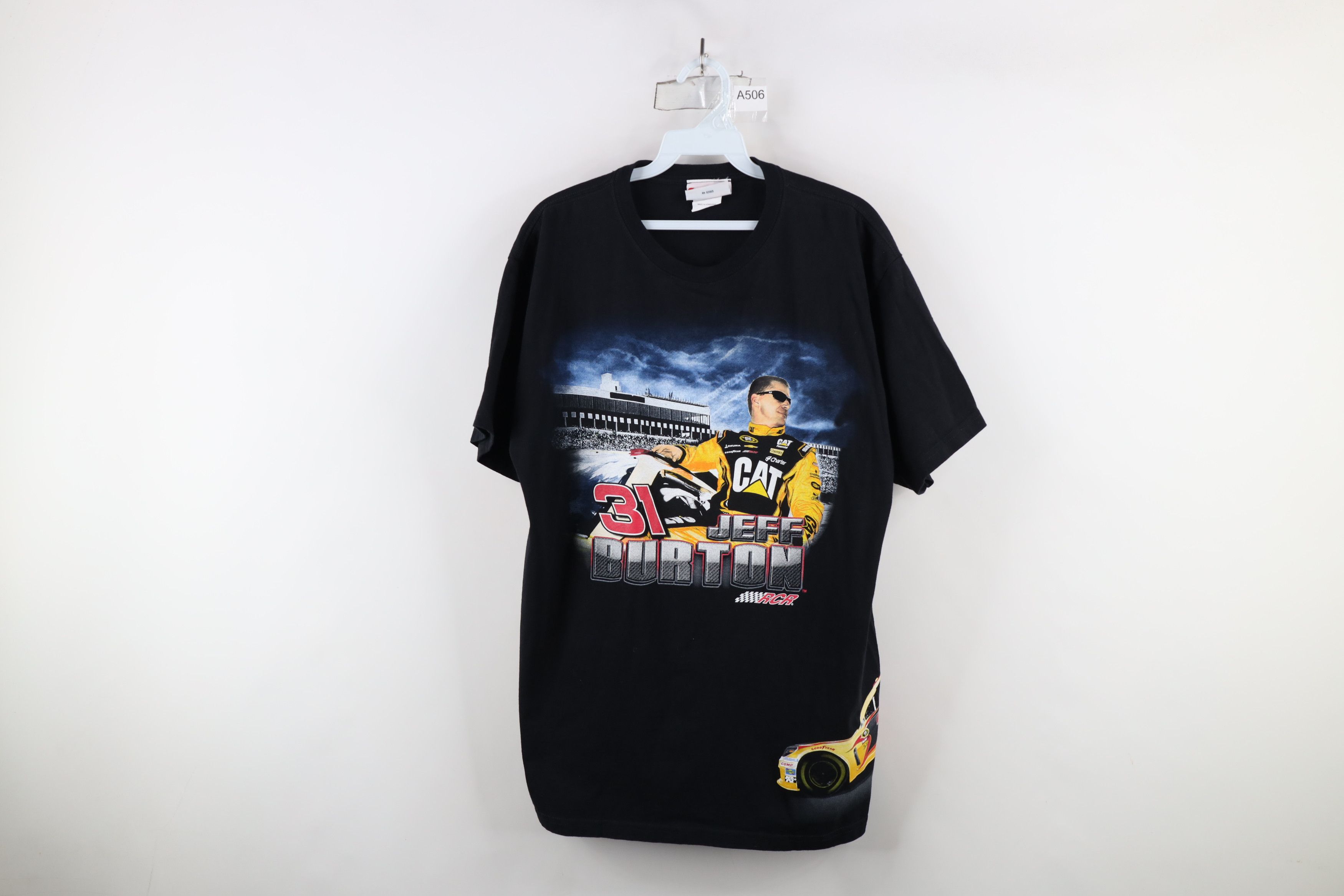 Vintage Vintage NASCAR Over Print Jeff Burton Racing T-Shirt Black Size US L / EU 52-54 / 3 - 1 Thumbnail