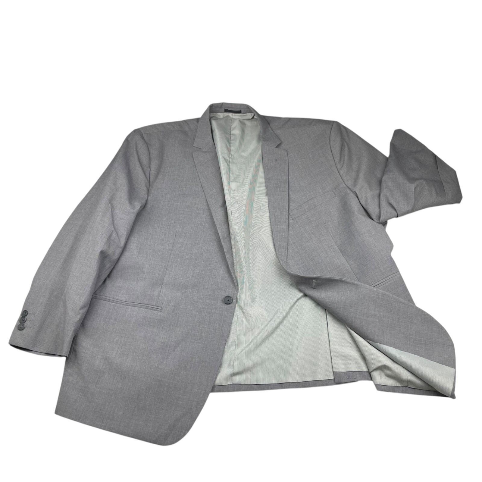 Other Hockerty Men's Bespoke 100% Wool One-Button Suit Gray • 54R Size 54R - 3 Thumbnail