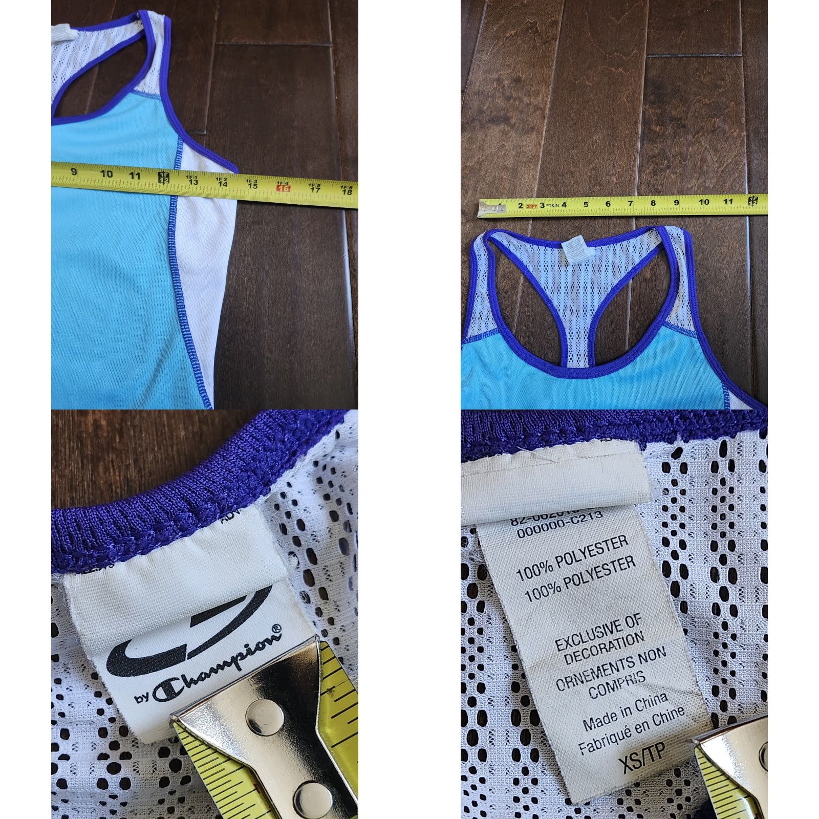 Champion Champion Women's Tank Top Racerback XS Blue Athletic Sleeveless Pullover Breathable Lightweight Gym Activewear Size XS / US 0-2 / IT 36-38 - 8 Thumbnail